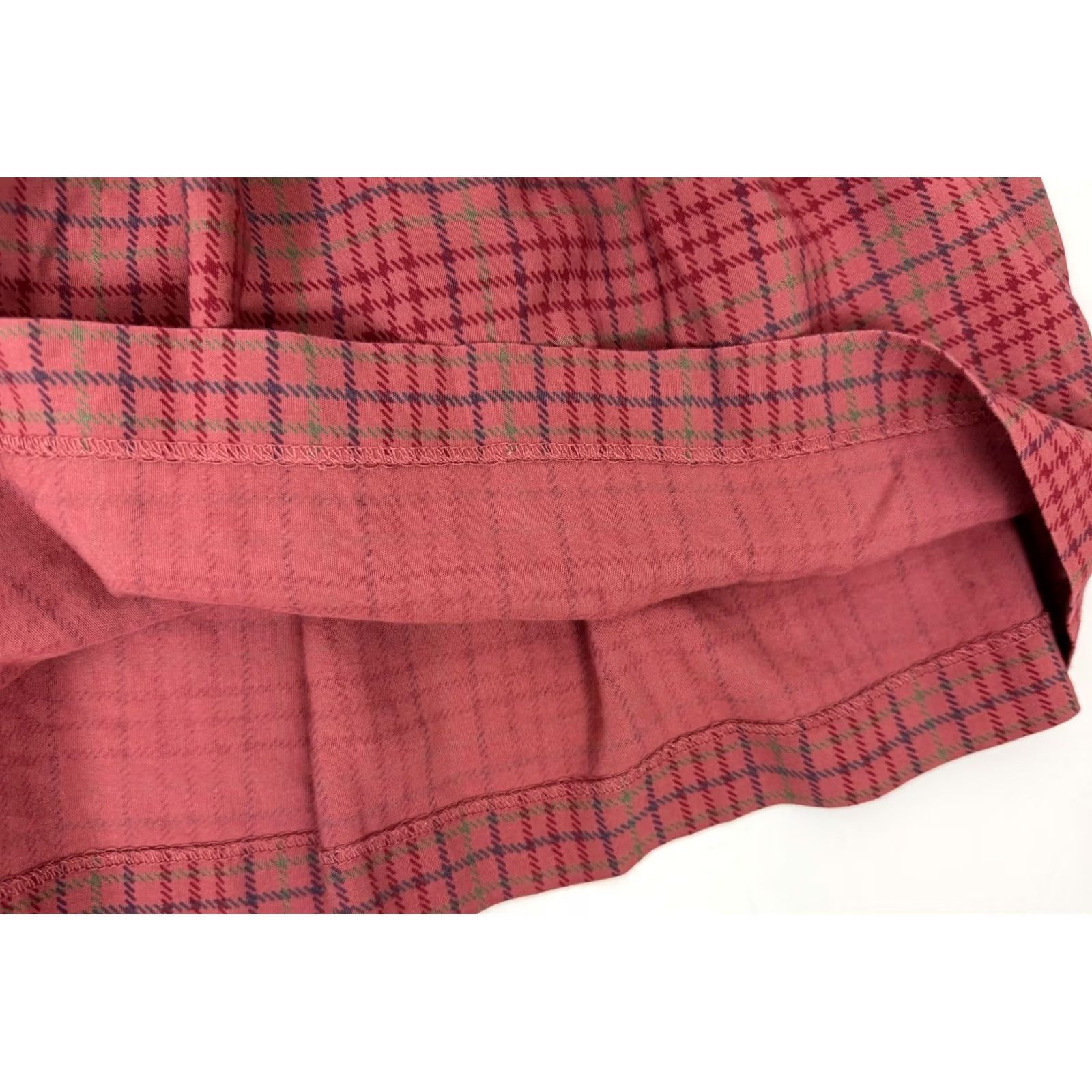 Gap VINTAGE 90s Gap Skirt Womens Small High Waist Salmon Pink Plaid Mini Size 26" / US 2 / IT 38 - 4 Thumbnail