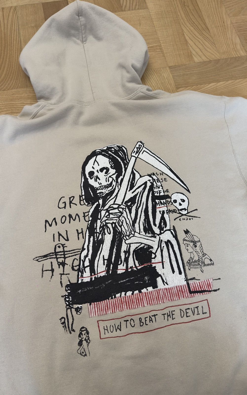 Gildan UNRELEASED Kanye West Yeezus How to Beat The Devil Hoodie Size US L / EU 52-54 / 3 - 6 Thumbnail