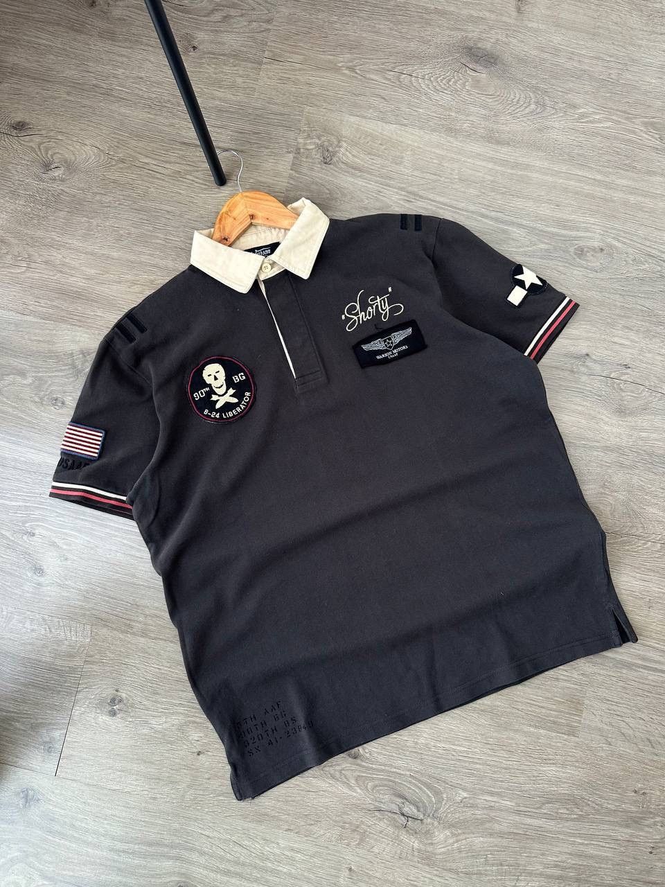 Japanese Brand × Vintage Vintage Military-Inspired Polo Shirt Shorty Patch Design Size US M / EU 48-50 / 2 - 4 Thumbnail