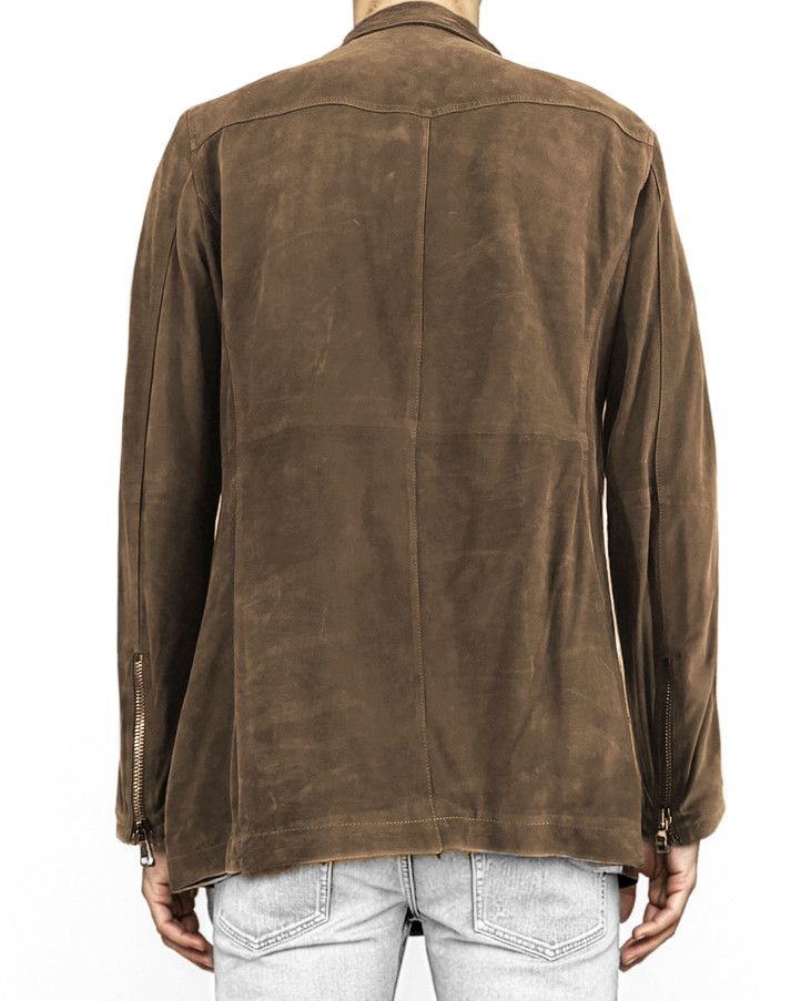 John Varvatos Premium Suede Asymmetric Moto Jacket Size US L / EU 52-54 / 3 - 2 Thumbnail