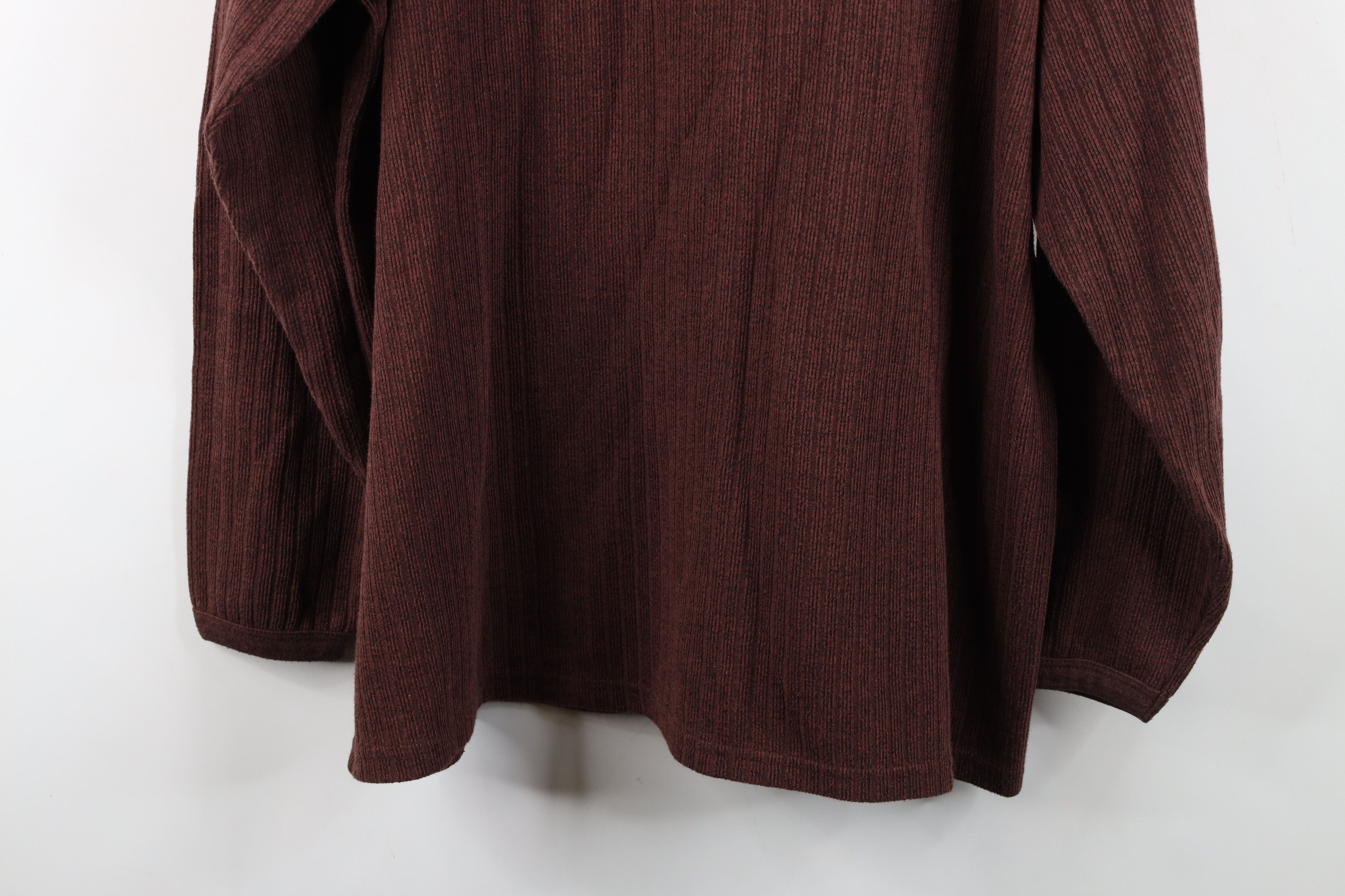 Vintage Vintage 90s Streetwear Blank Ribbed Knit Long Sleeve T-Shirt Size US L / EU 52-54 / 3 - 10 Thumbnail