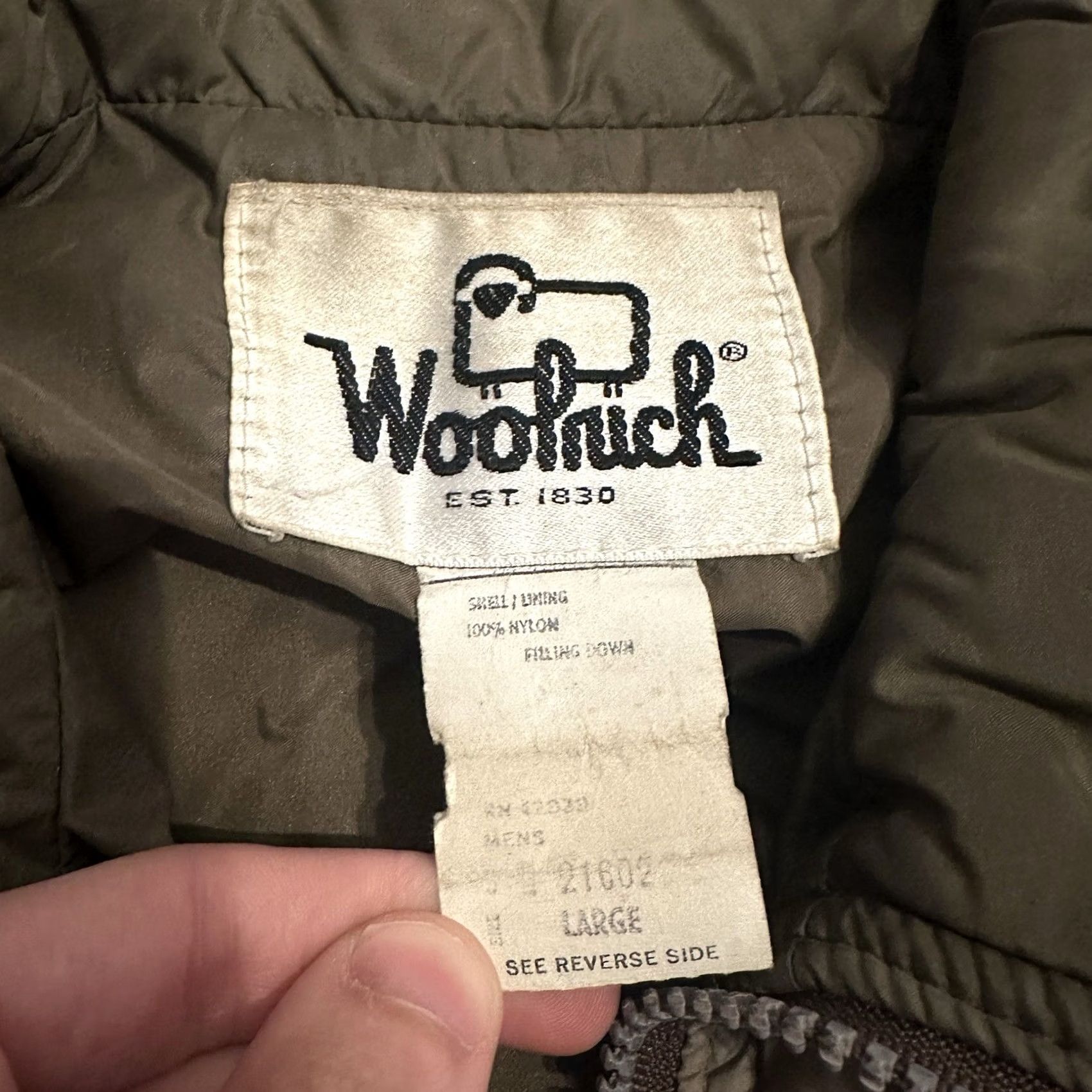 Vintage VINTAGE Woolrich Down Filled Puffer Jacket Coat Large L Gray Insulated Winter 80s Casual Workwear Outdoor Mens Size US L / EU 52-54 / 3 - 7 Thumbnail