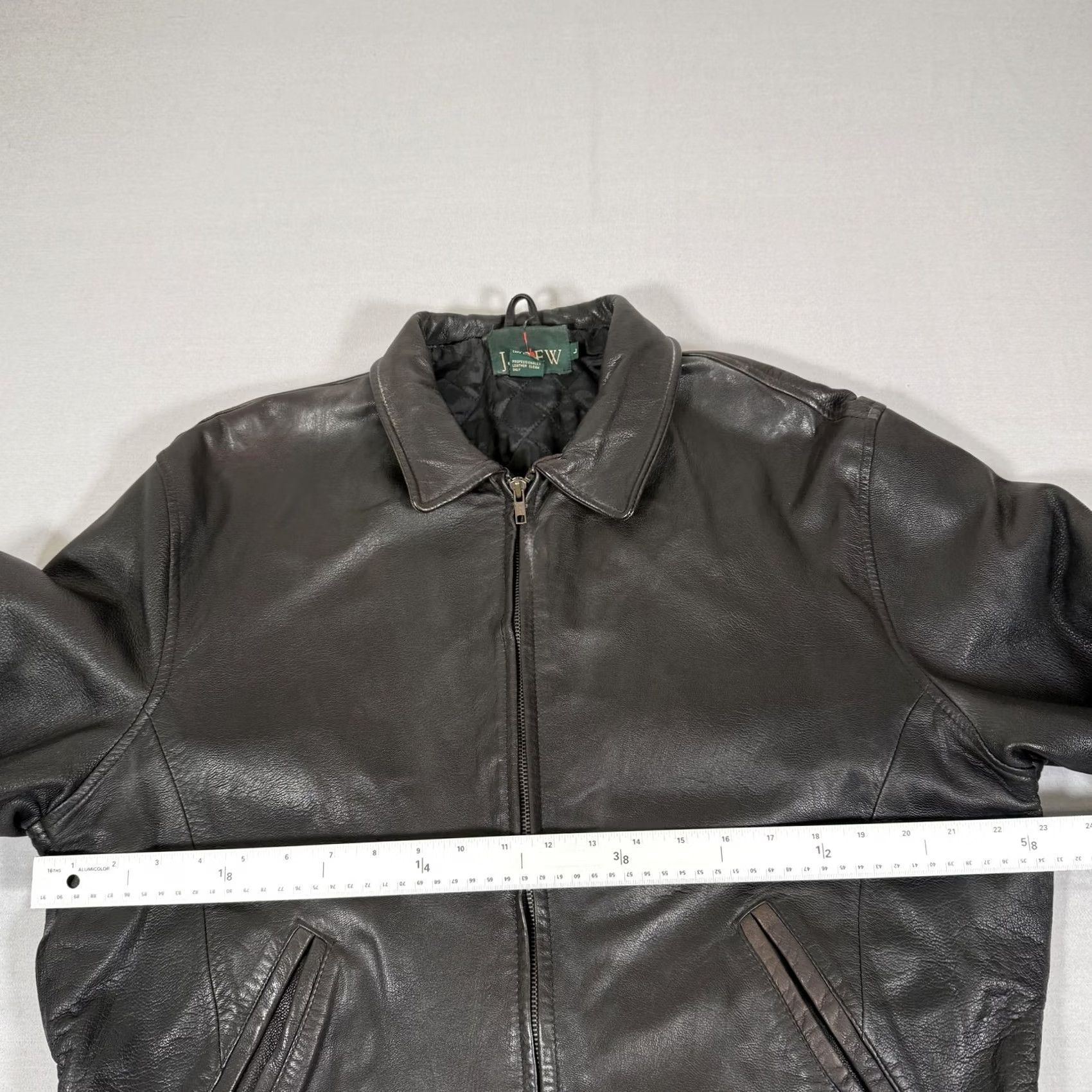 J.Crew VINTAGE J.CREW Leather Bomber Jacket Mens L Black Quilted Lined 90s Full Zip Modern Casual” Size US L / EU 52-54 / 3 - 6 Thumbnail