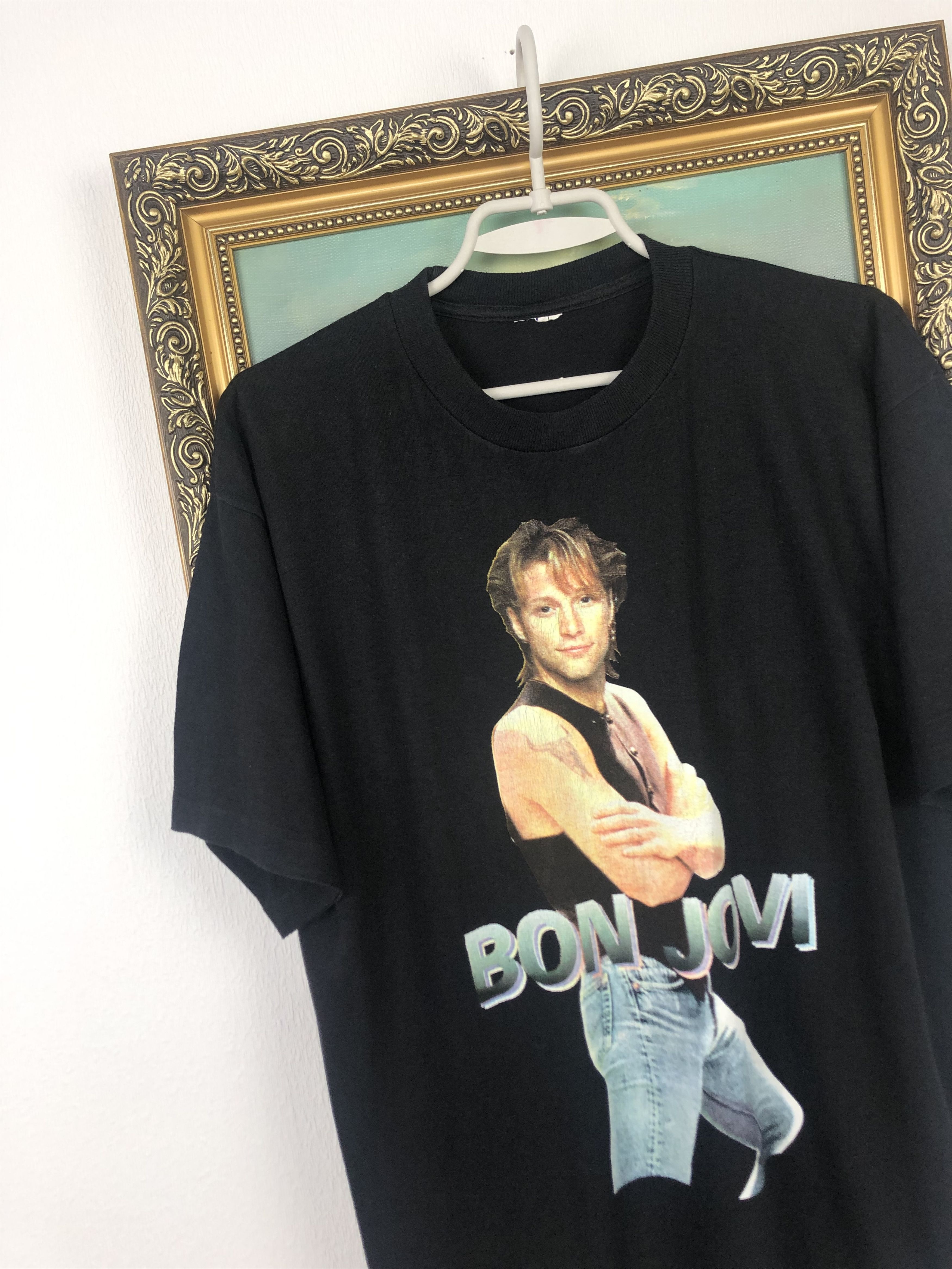 Band Tees Vintage 90's Bon Jovi Shirt Band Tee Rare Hype Big Logo Size US M / EU 48-50 / 2 - 3 Thumbnail