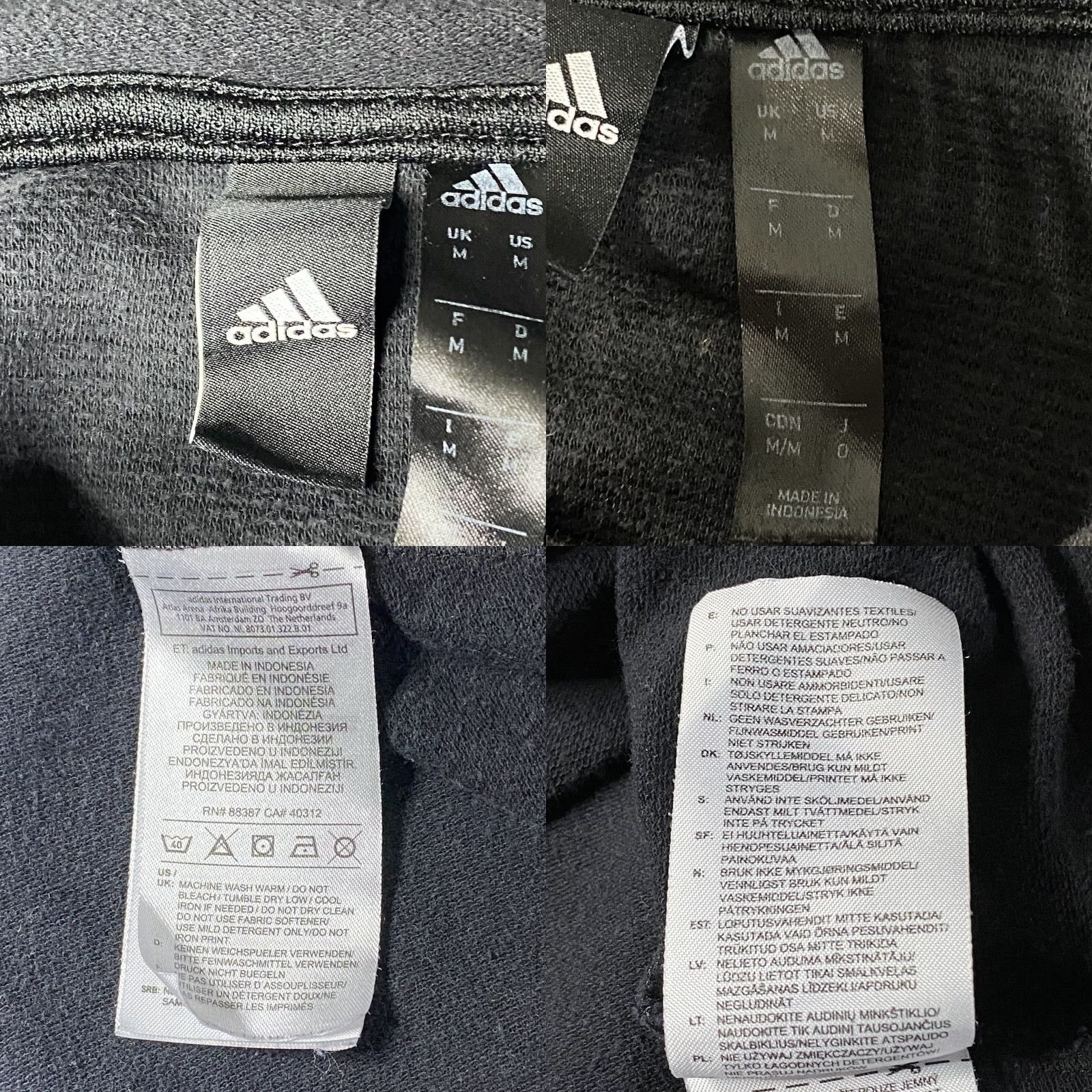Adidas adidas Sweatshirt Mens Medium Black Hooded Pullover Logo Size US M / EU 48-50 / 2 - 10 Thumbnail