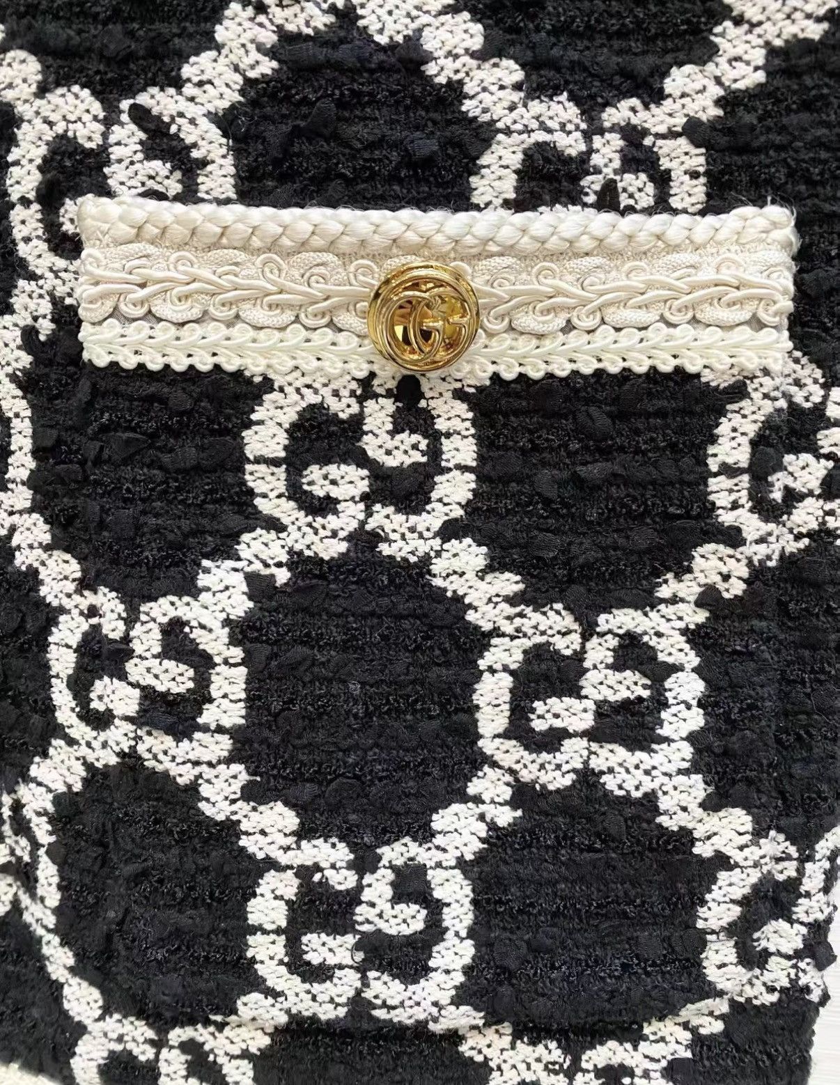 Gucci Louis Vuitton Black & Gold Tweed Blazer J33 Size XS / US 0-2 / IT 36-38 - 5 Thumbnail