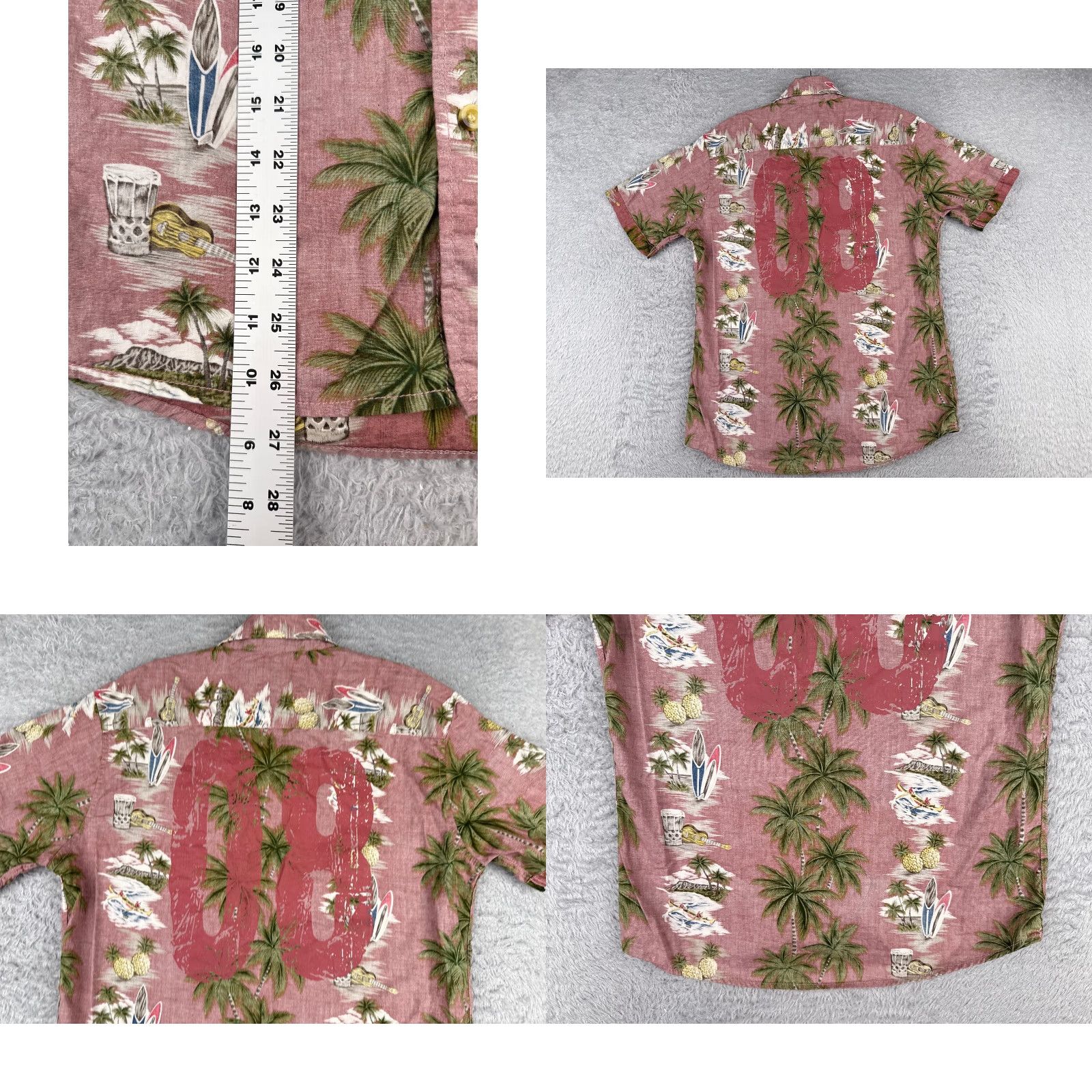 Vintage Rustic Souls Shirt Men S Red Pineapple Surf Hawaiian Inside Out Size US S / EU 44-46 / 1 - 9 Thumbnail