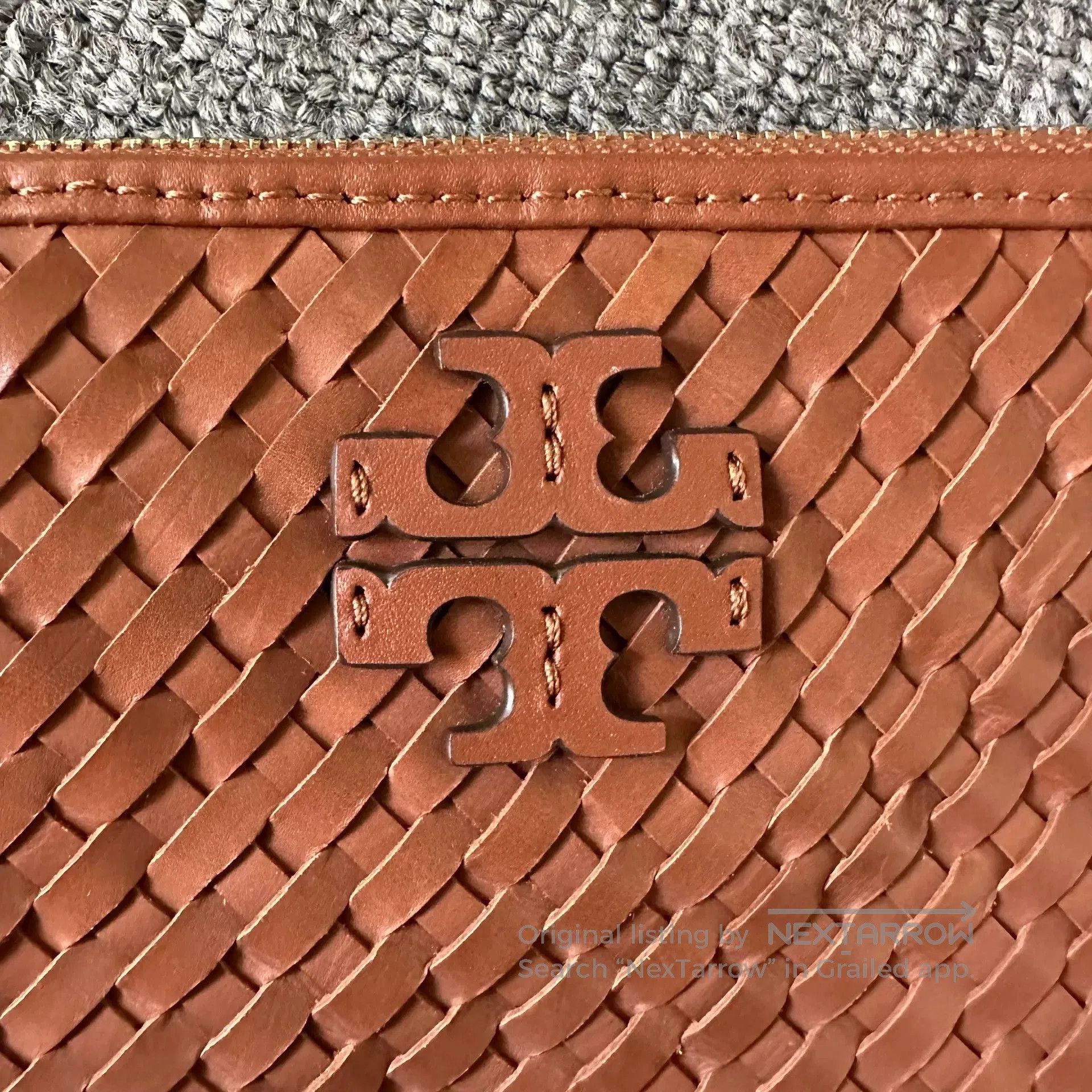 Tory Burch Tory Burch Cowhide Leather Woven Clutch. Size ONE SIZE - 3 Thumbnail
