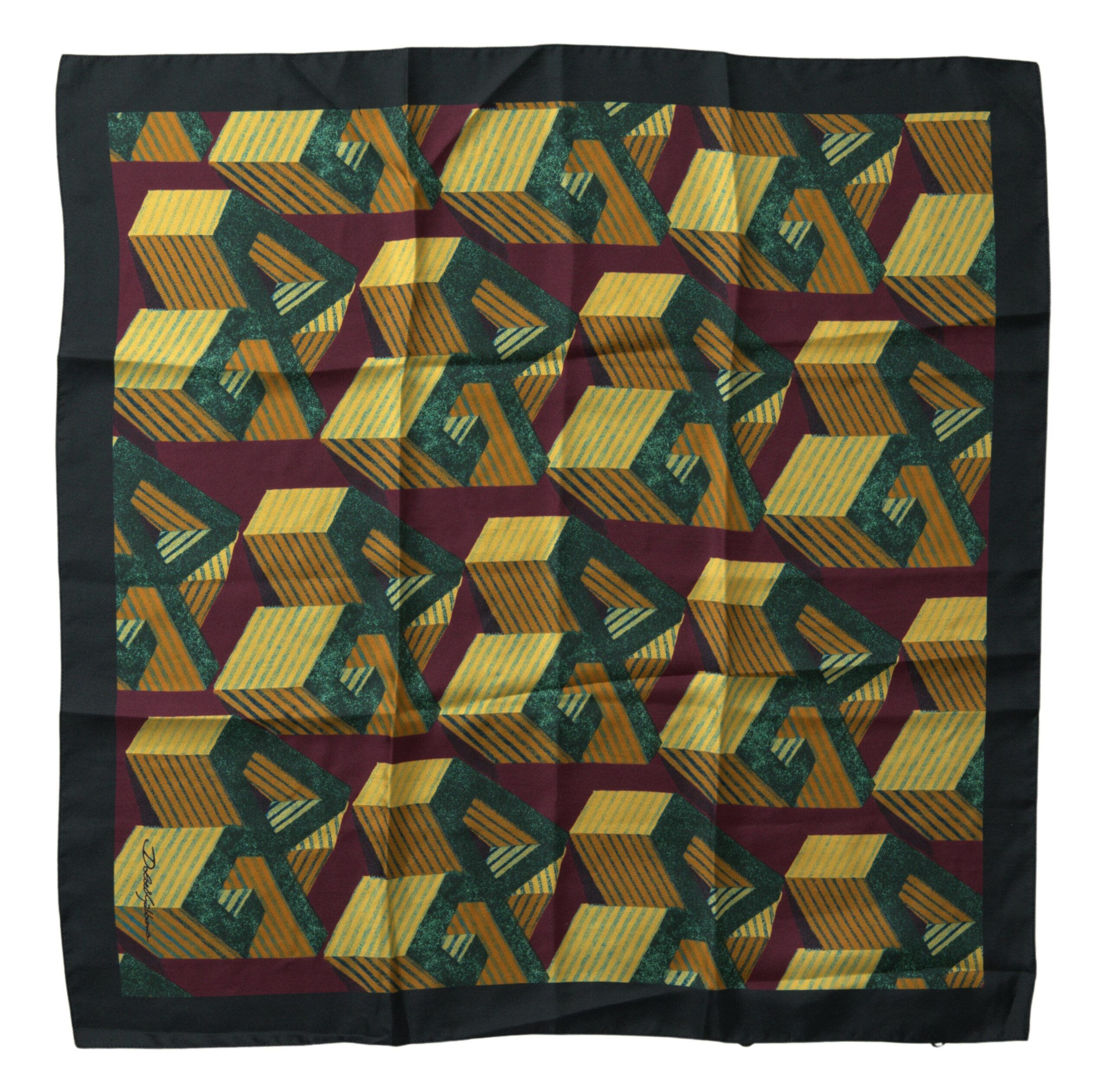 Dolce & Gabbana Elegant Multicolor Silk Men's Square Men's Scarf Size ONE SIZE - 1 Thumbnail