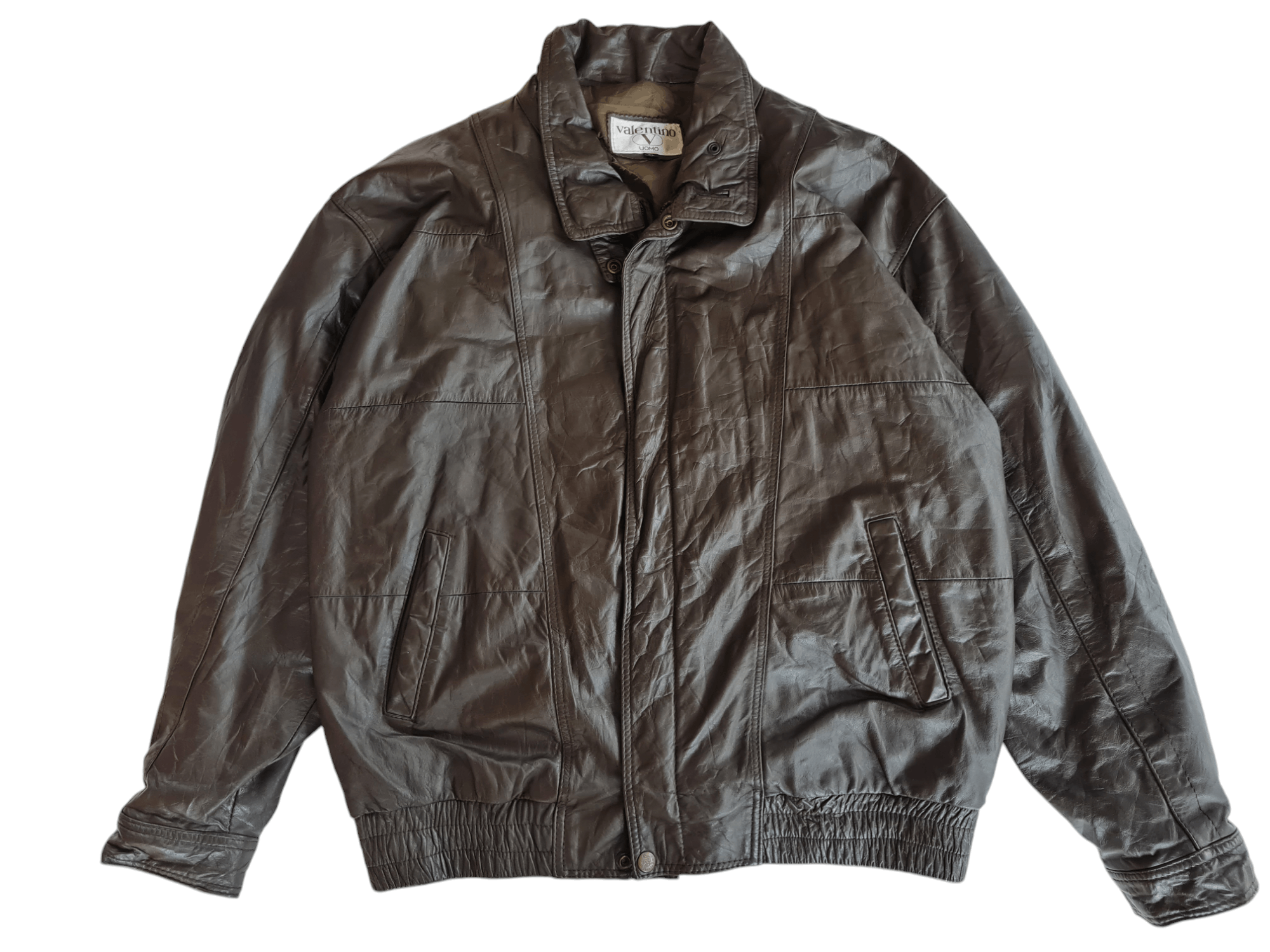 Valentino Vtg Valentino Uomo Leather Jacket Size US XL / EU 56 / 4 - 2 Thumbnail