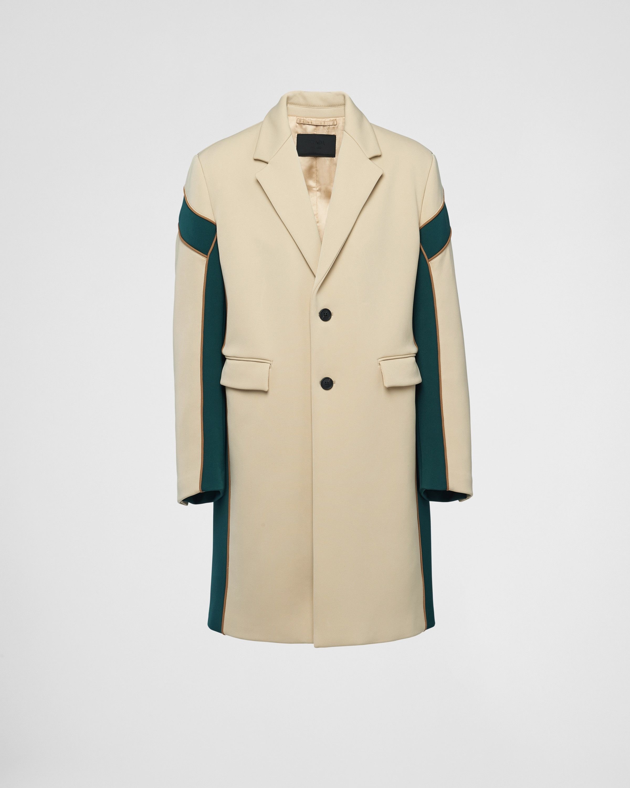 Prada o1mt1gz0225 Technical Fabric Coat in Beige/Green Size US XL / EU 56 / 4 - 1 Thumbnail