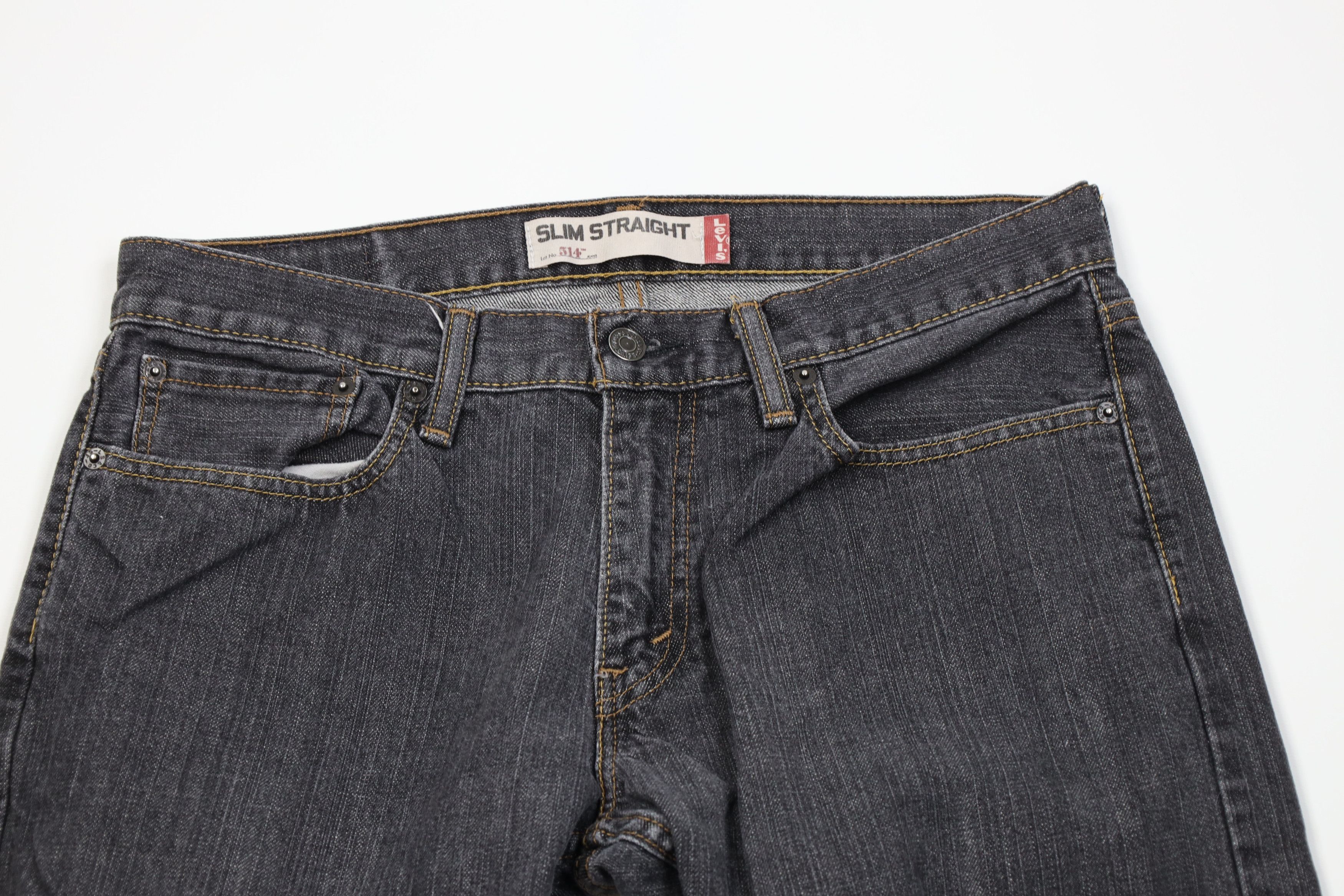 Levi's Vintage Y2K Levis 514 Slim Straight Leg Denim Jeans Black Size US 32 / EU 48 - 2 Thumbnail