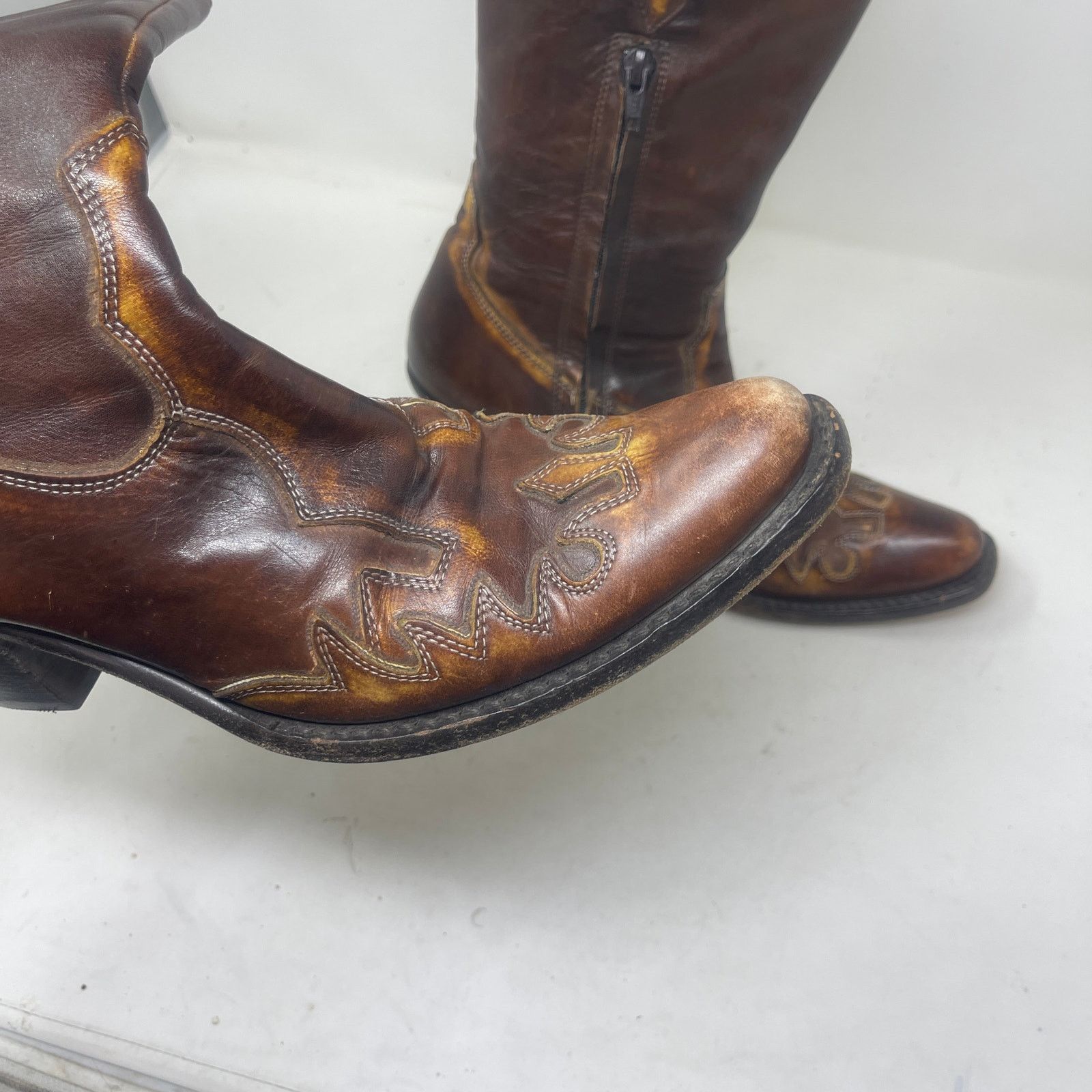 Other Fauzian Jeunesse vintage western cowboy gem stone boots Size US 8 / IT 38 - 10 Thumbnail