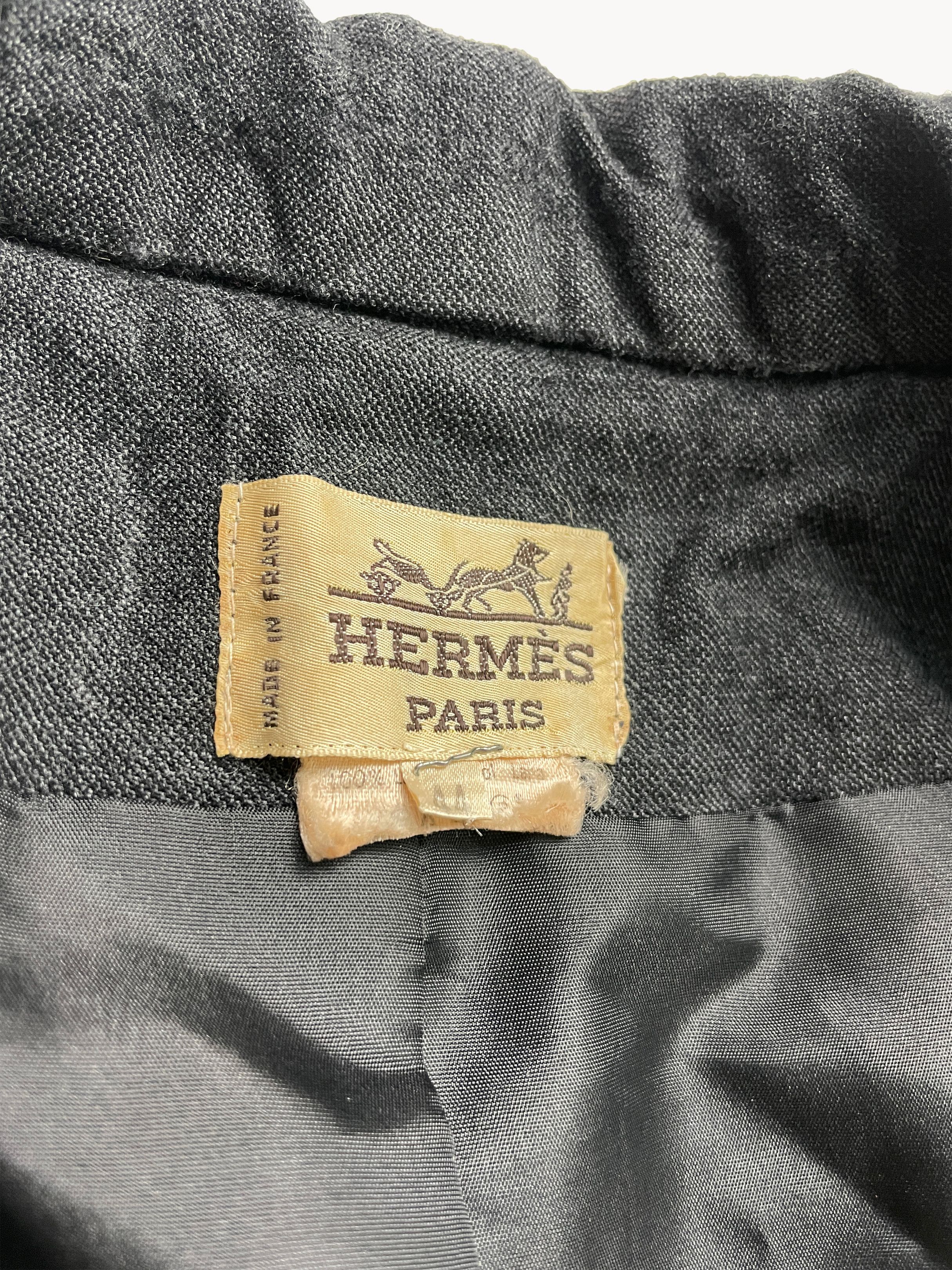 Hermes Vintage 80s Hermes by Claude Brouet Single Breasted Coat 44 Size L / US 10 / IT 46 - 11 Thumbnail