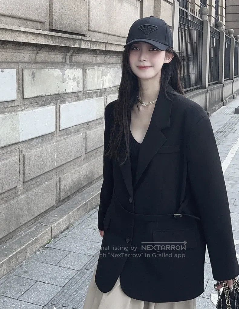 Prada Prada SizeM Black triangle baseball cap Size ONE SIZE - 2 Thumbnail