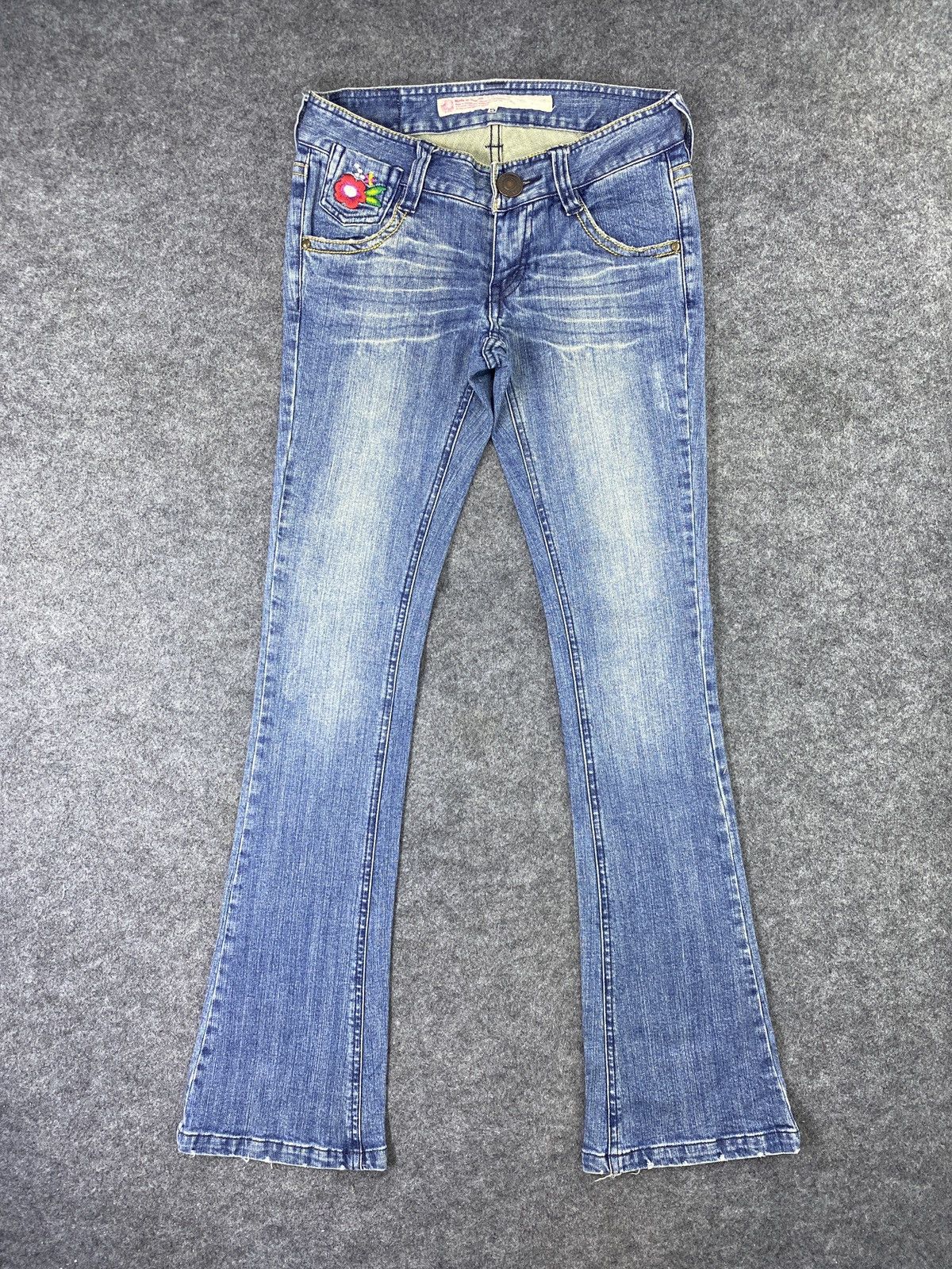 Japanese Brand × Jean Japanese Brand Blue Wash Flare Jeans - J1055 Size 29" - 1 Thumbnail