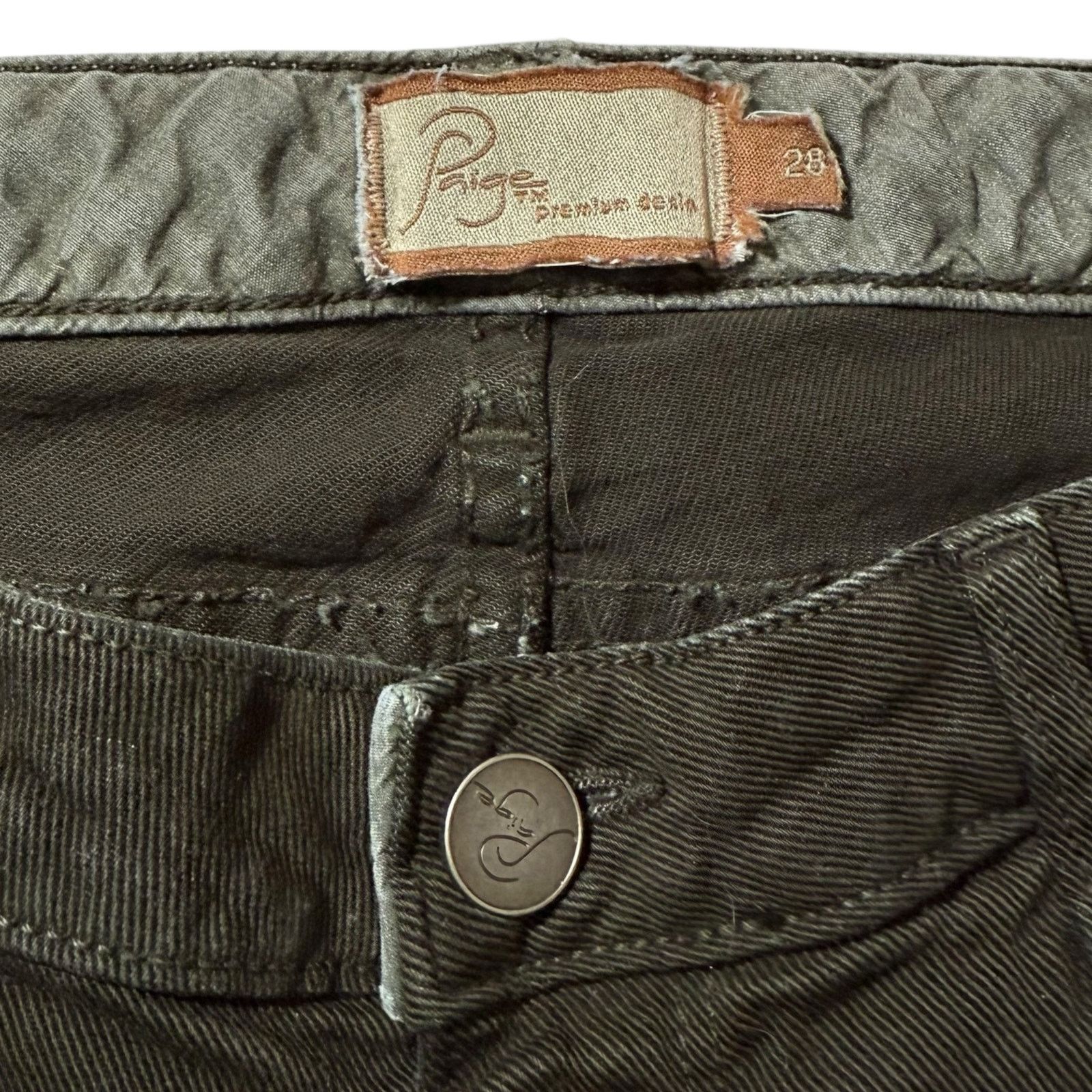 Paige Paige Laurel Canyon Jeans Bootcut Low Rise Green Size 28 Size 31" - 3 Thumbnail