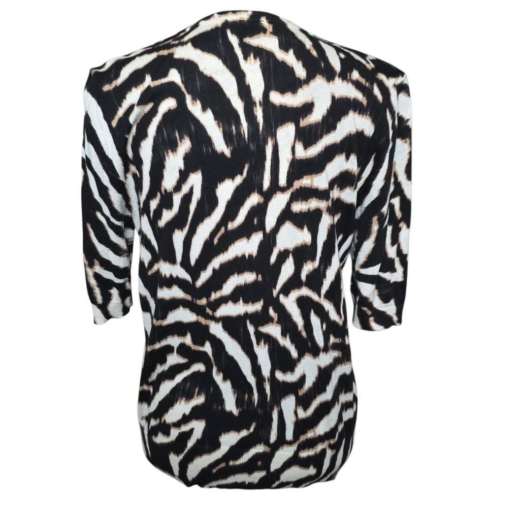 Ann Taylor Ann Taylor Women's Size Med Black White Tan Animal Print Elb Size M / US 6-8 / IT 42-44 - 6 Thumbnail