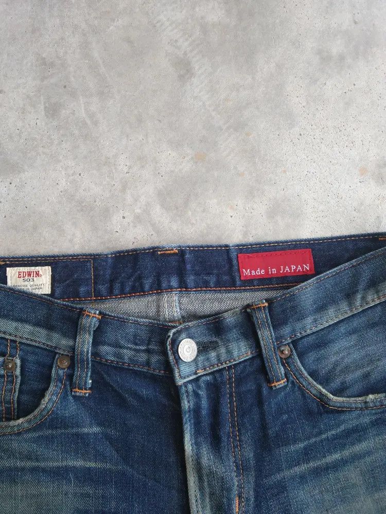 Japanese Brand Vintage Edwin Distressed Jeans 29x30 Size US 29 - 7 Thumbnail