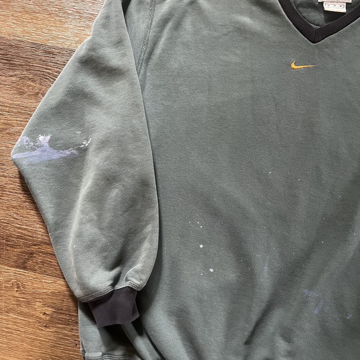 Nike × Vintage 90s Nike Center Swoosh Crew Neck Size US M / EU 48-50 / 2 - 5 Thumbnail