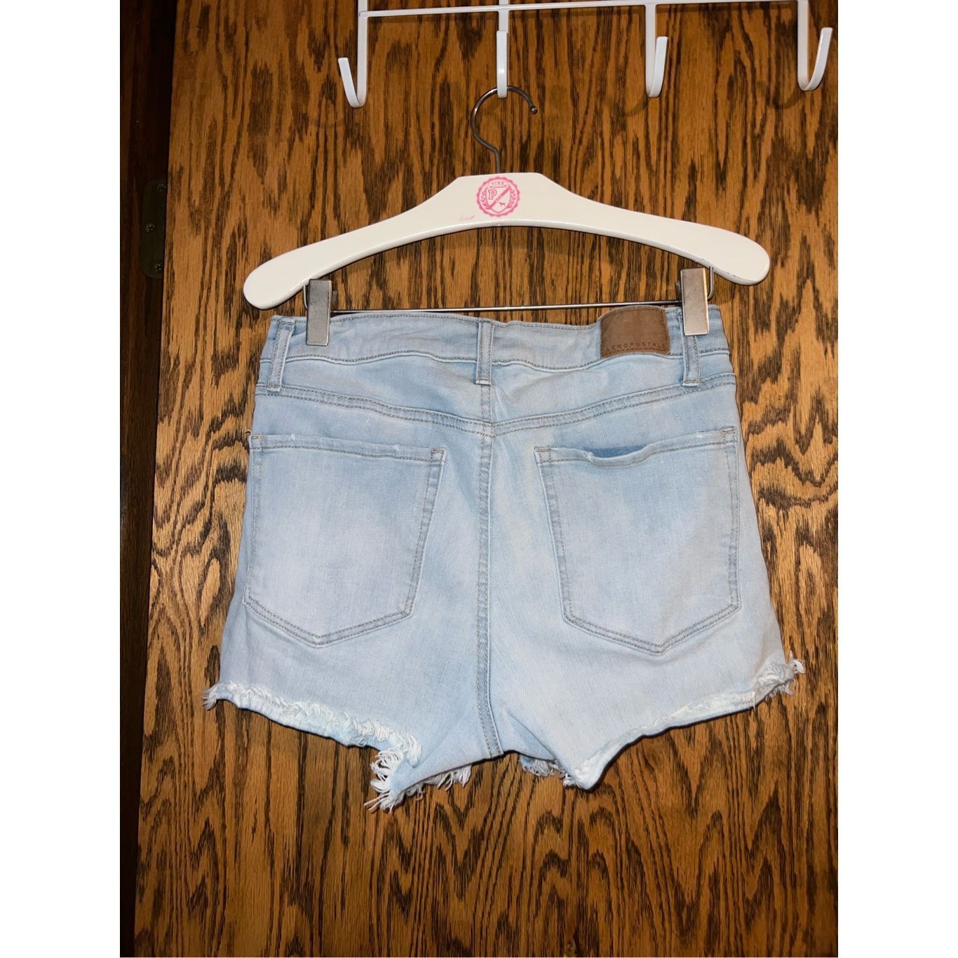 Aeropostale Aeropostale Blue Jean Shorts Flex Effects Super High Rise MI Size 28" / US 6 / IT 42 - 5 Thumbnail