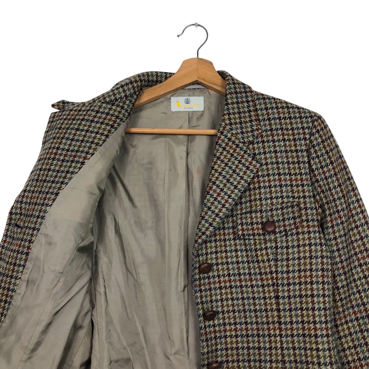 Vintage 📌Vintage Wool Jacket Aquascutum Of London Tartan Design Size US M / EU 48-50 / 2 - 13 Thumbnail