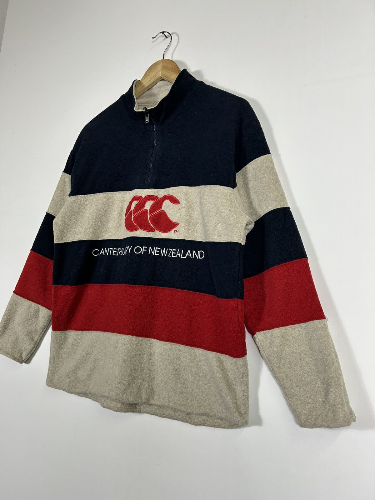 Canterbury of New Zealand × Vintage ⚡️Vintage Canterbury Fleece Reversable Half Zipper Sweater Size US M / EU 48-50 / 2 - 3 Thumbnail