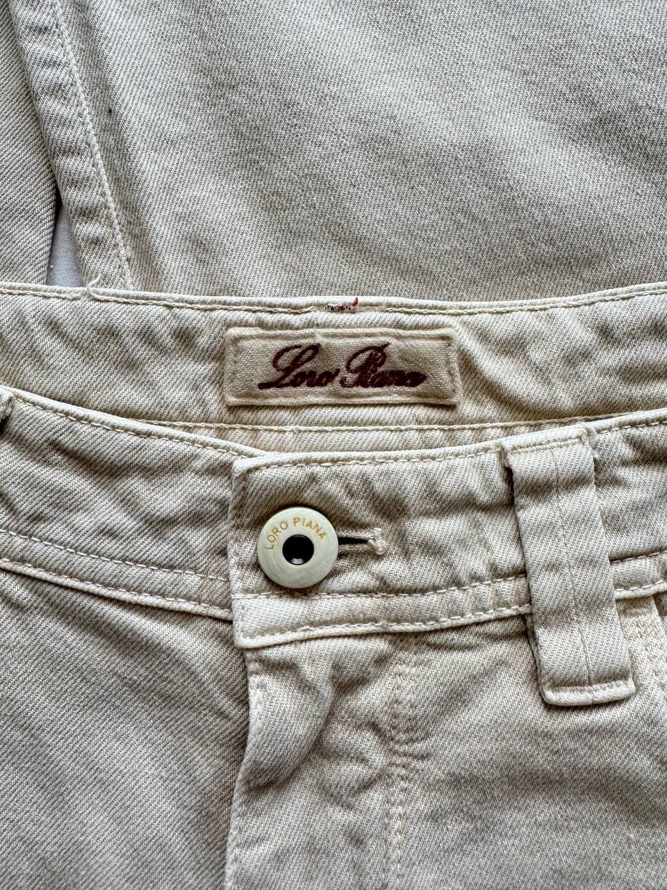 Loro Piana 🔥🔥 Loro Piana Beige Cotton Jeans Size US 34 / EU 50 - 3 Thumbnail