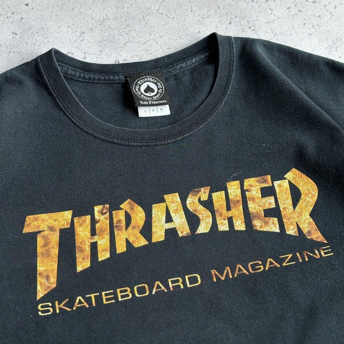 Thrasher VINTAGE Y2K THRASHER FLAME LOGO TEE Size US L / EU 52-54 / 3 - 4 Thumbnail