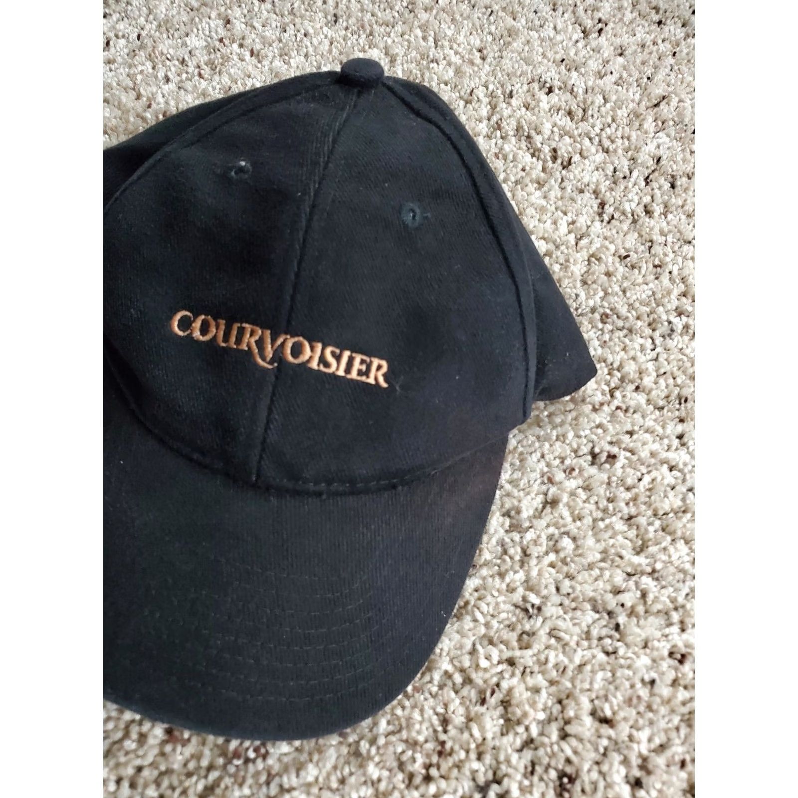 Vintage VINTAGE Courvoisier Hat Cap Strap Back Black Embroidered Promo Advertising Mens Size ONE SIZE - 4 Thumbnail