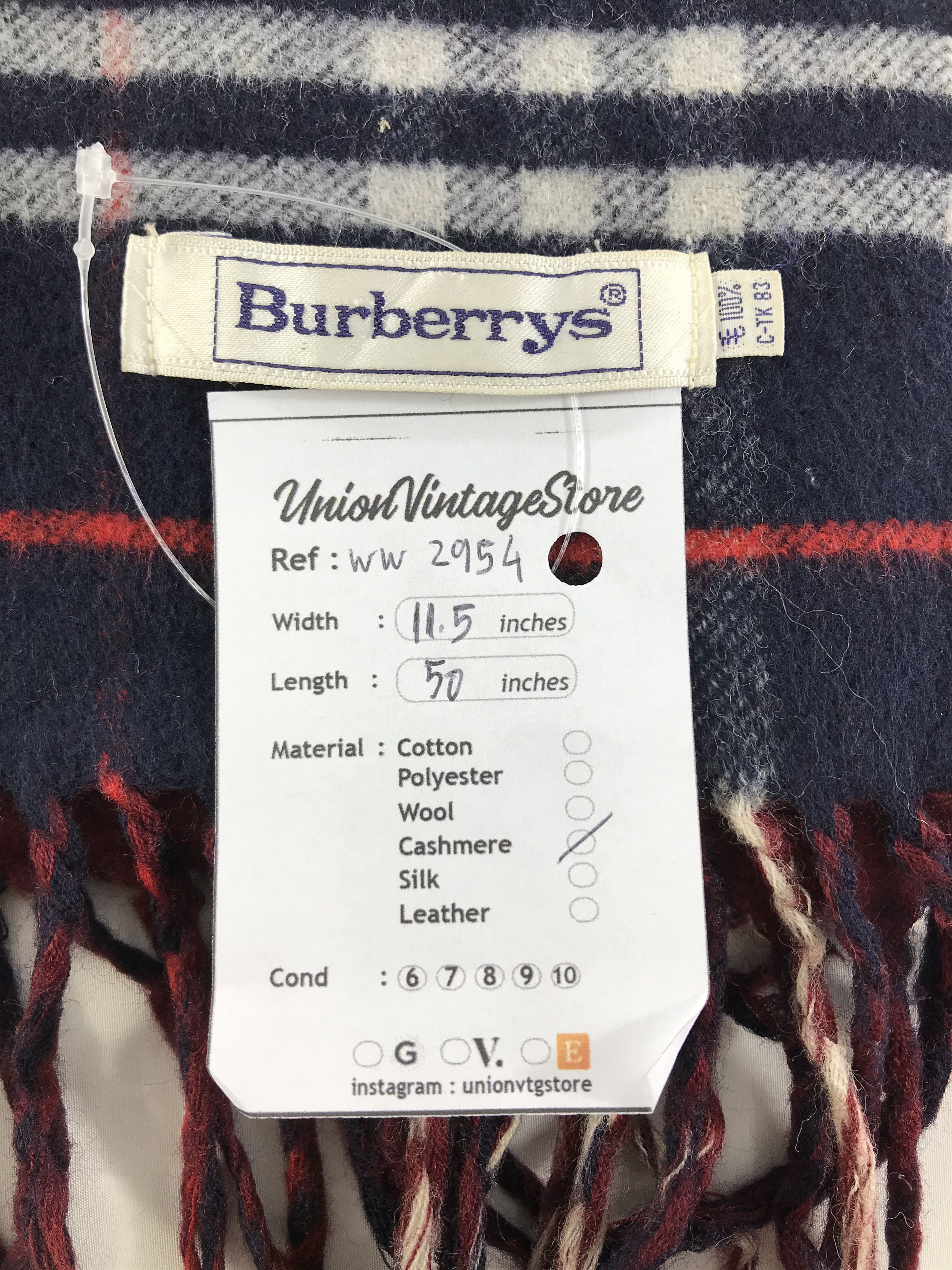 Burberry × Vintage Burberry Scarf / Muffler / Neckwear - WW2954 Size ONE SIZE - 4 Thumbnail