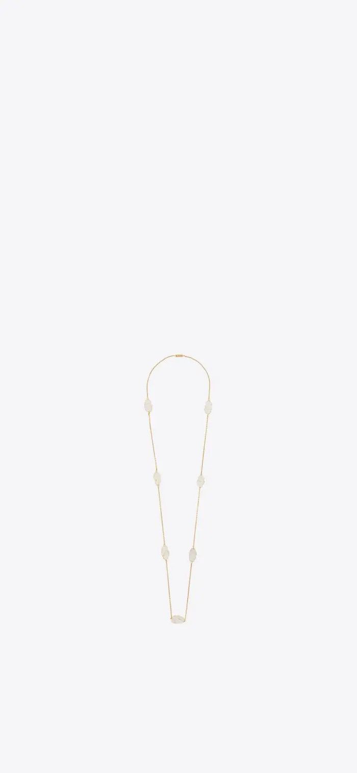 Saint Laurent Paris o1bcso1str1224 Size: OS/Long Necklace in Metal in Golden Size ONE SIZE - 1 Preview