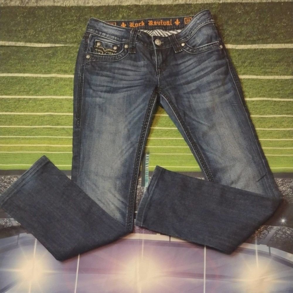 Rock Revival ROCK revival Darcy straight jeans size 26 Size 26" / US 2 / IT 38 - 1 Thumbnail