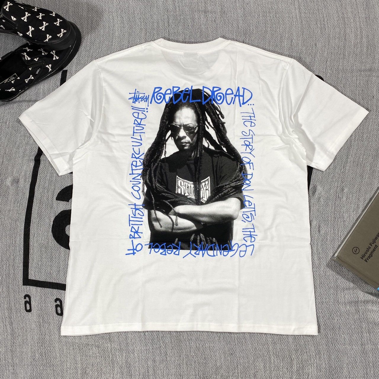image of Stussy Rebel Dread Tee Medium White, Men's