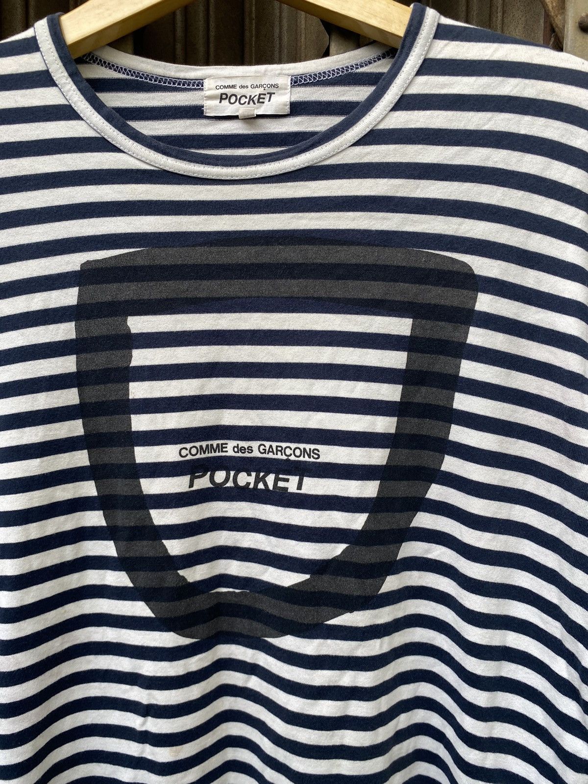 Comme des Garcons Vintage Comme des Garcons LS Strip Tee Size US XL / EU 56 / 4 - 2 Thumbnail