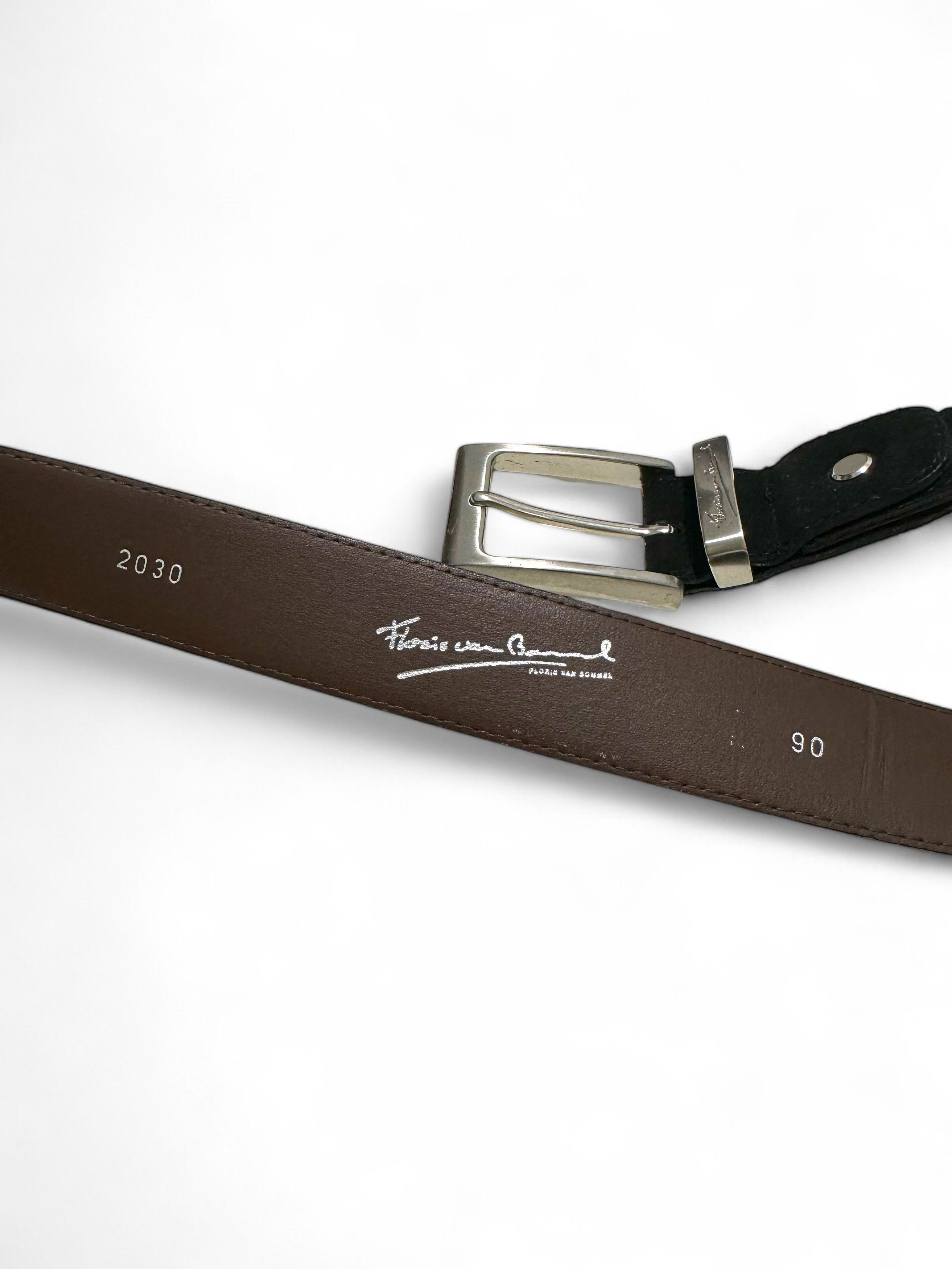 Floris van Bommel Floris Van Bommel Suede Black Belt M-L Size 34 - 6 Thumbnail