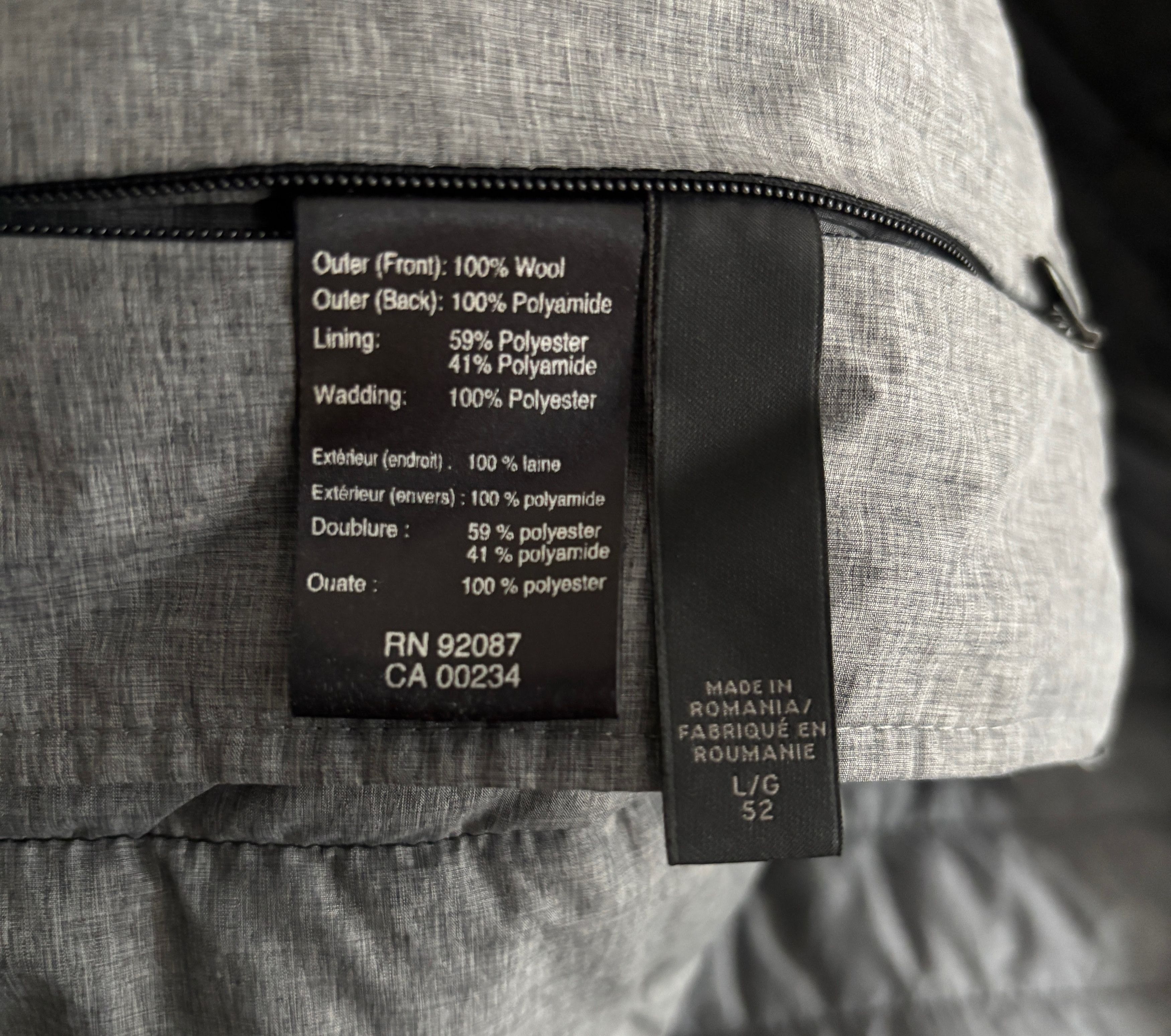 Saks Fifth Avenue $335 Quilted Zip Grey Wool Nylon Vest - 42/ Large-XL Size US L / EU 52-54 / 3 - 10 Thumbnail