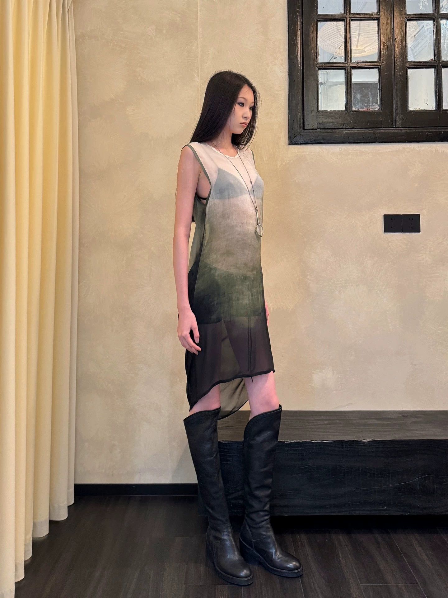 Ann Demeulemeester Ann Demeulemeester 2012SS Silk Ombre Sheer Dress 36 Size XS / US 0-2 / IT 36-38 - 3 Thumbnail