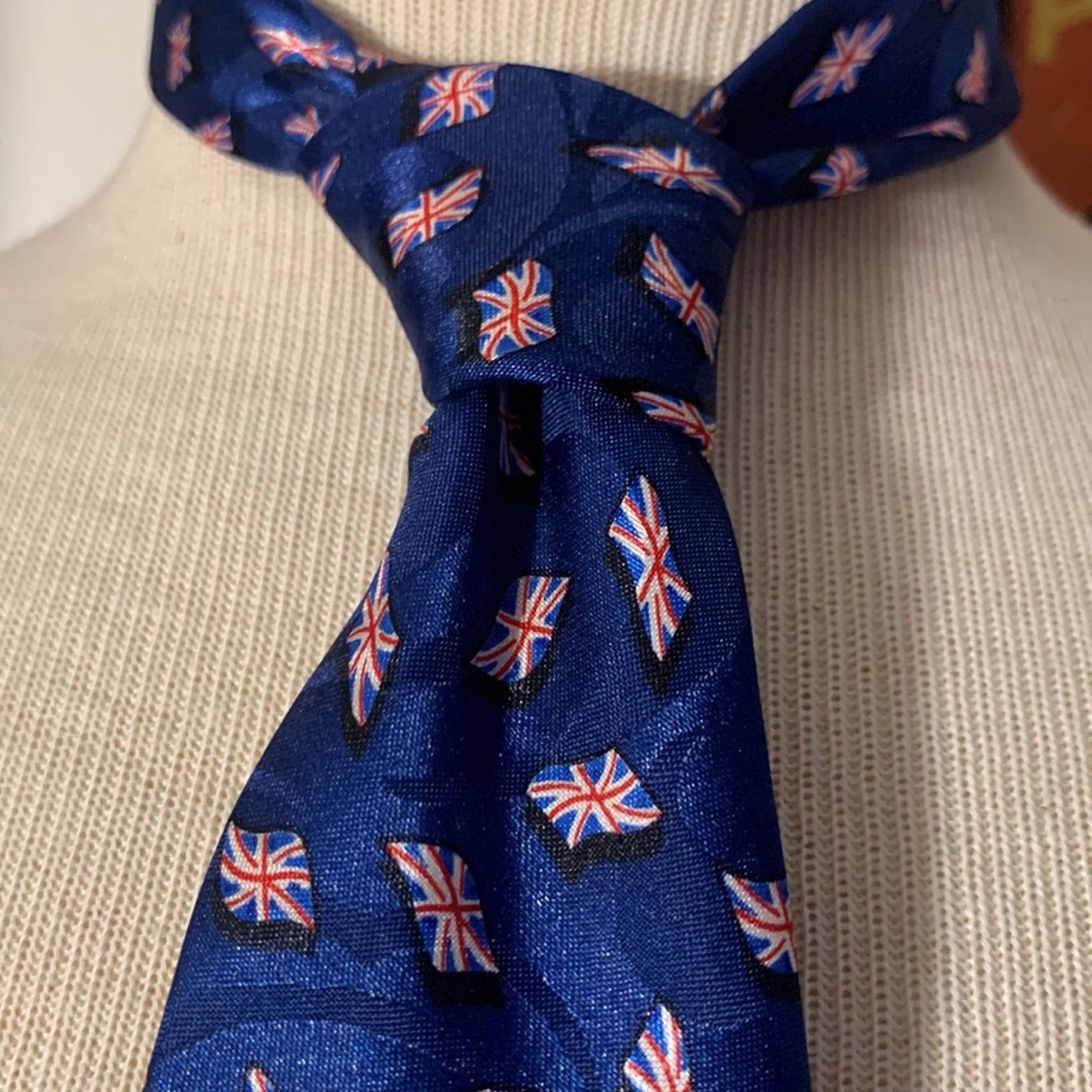Vintage Union Jack English British flags necktie Size ONE SIZE - 1 Thumbnail
