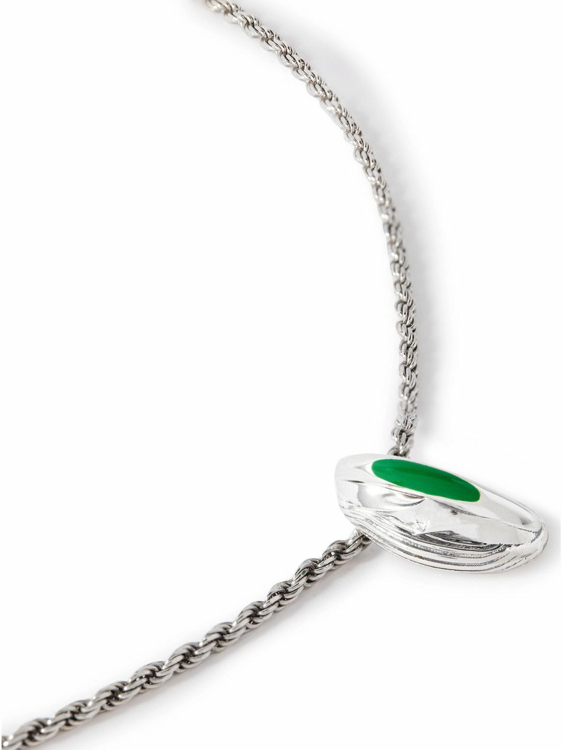 Bottega Veneta BOTTEGA VENETA Trio silver & green pendant necklace q Size ONE SIZE - 1 Thumbnail