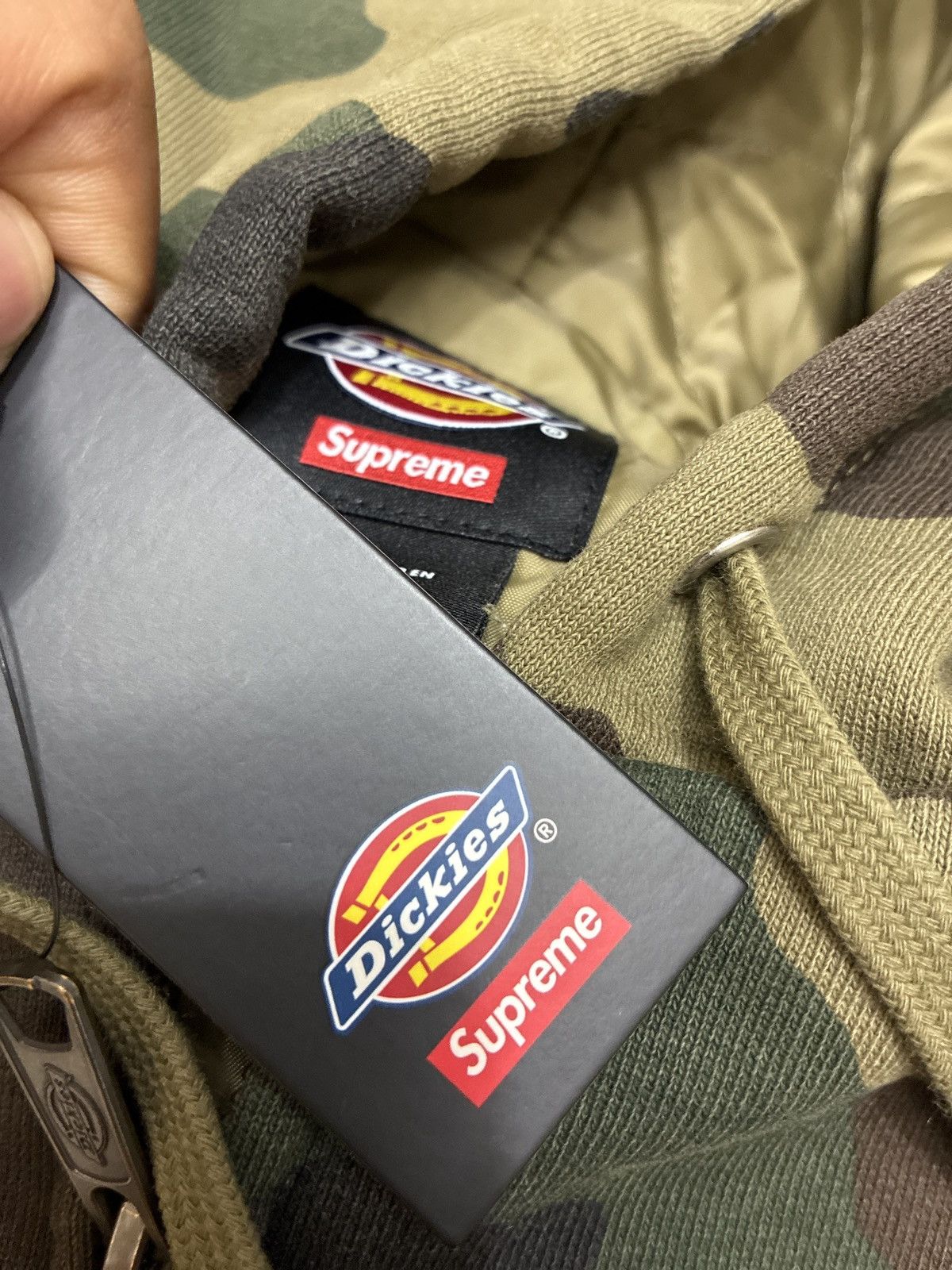 Dickies × Supreme Supreme Dickies Quilted Lined Zip Up Hooded Sweatshirt Camo Size US XL / EU 56 / 4 - 6 Thumbnail