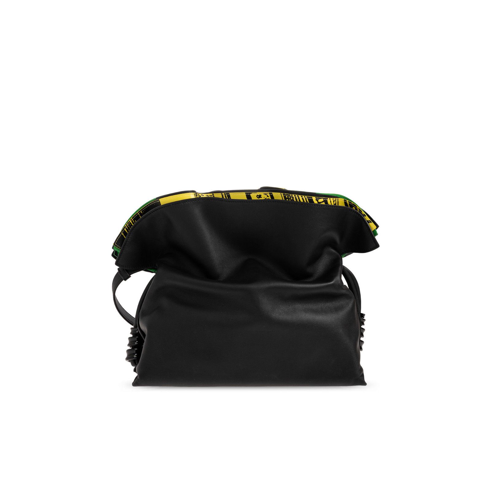 Loewe LOEWE $5750 Flamenco Medium Millefeuille Black Nappa Calfski Size ONE SIZE - 2 Thumbnail