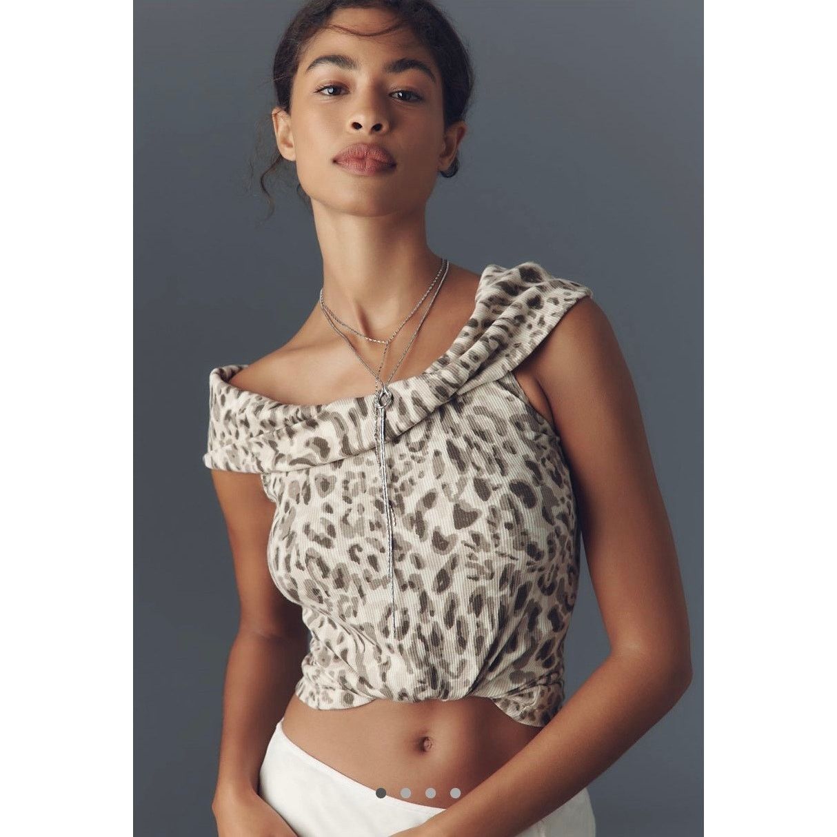 Anthropologie NWT Anthropologie Pilcro Off Shoulder Twist Rib Top Size XL / US 12-14 / IT 48-50 - 2 Thumbnail