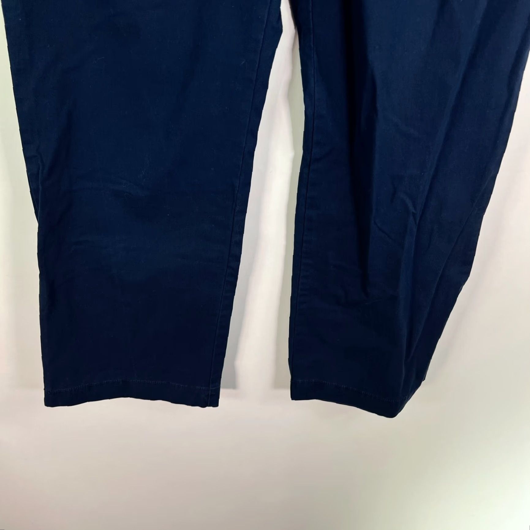 Eddie Bauer VINTAGE Eddie Bauer Vashon Flare Leg Twill Kakis Chino Pants SZ 10 Blue 32X31 90s City Preppy Womens Size 34" / US 12 / IT 48 - 3 Thumbnail