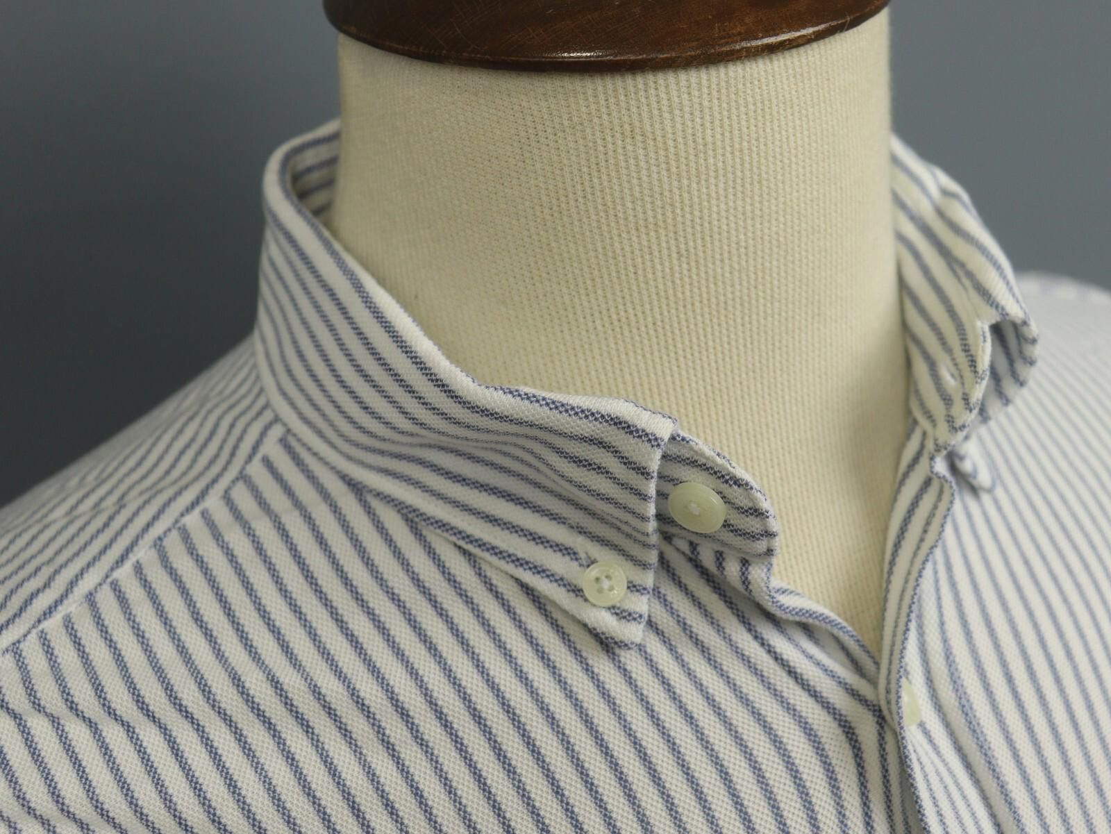 Designer Hackett London White Striped Button Down Shirt Size XL Size US XL / EU 56 / 4 - 6 Thumbnail