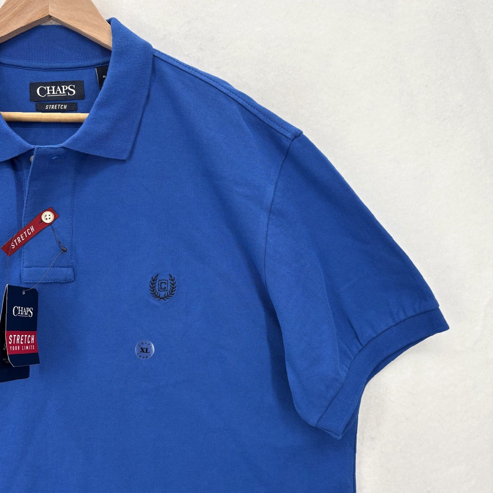 Chaps Chaps Polo Shirt Mens XL Blue Pacific Tide Stretch Pique Casual Golf Comfort NWT Size US XL / EU 56 / 4 - 2 Thumbnail