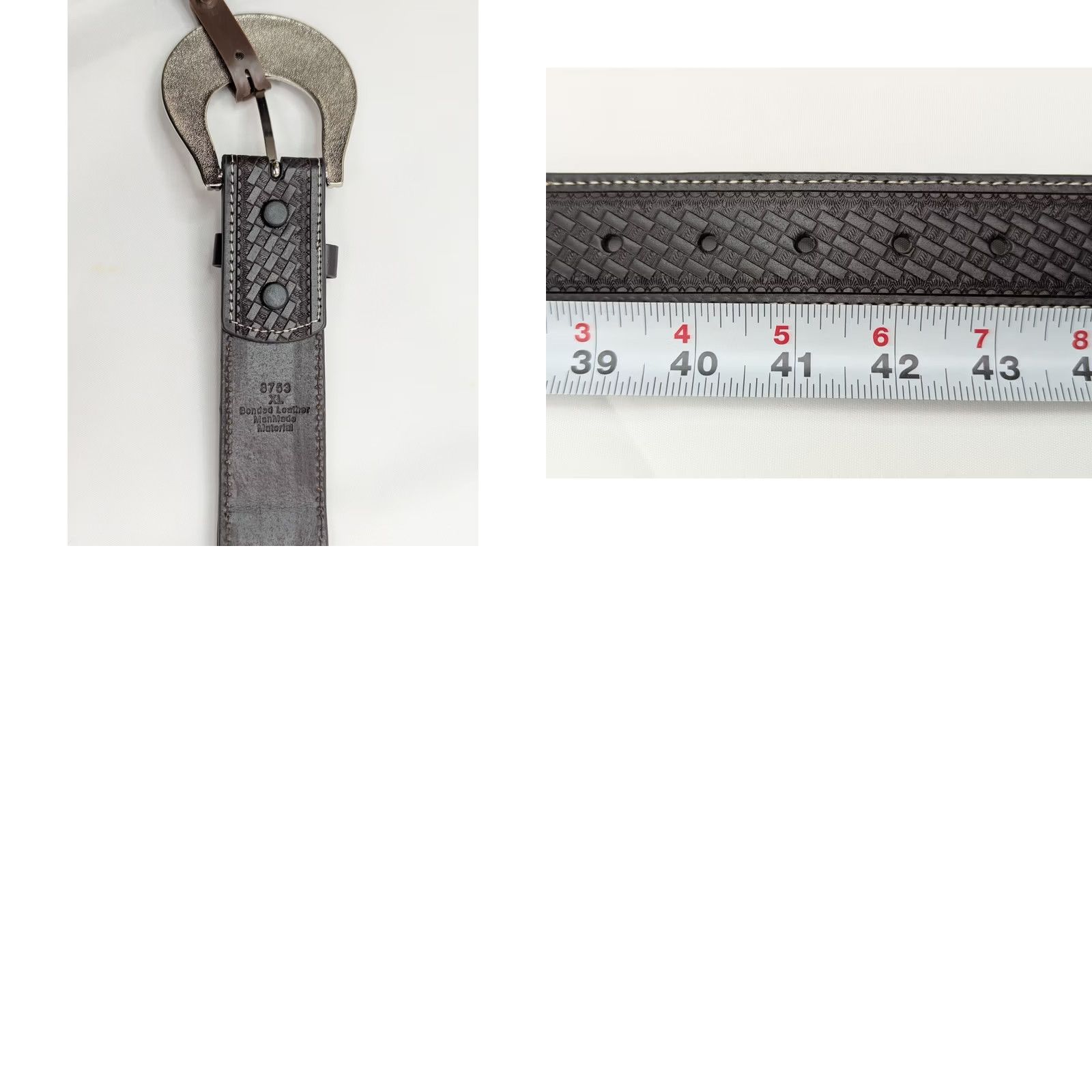 Vintage Bit & Bridle Western Belt Women XL Brown Leather Rhinestone Studded Belt, 1 1/2" Wide, Vintage? (n/a) Size ONE SIZE - 9 Thumbnail