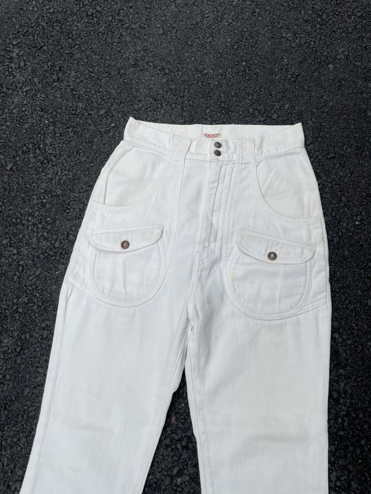 Kapital Kapital Walt Pants White Denim Size US 27 - 3 Thumbnail