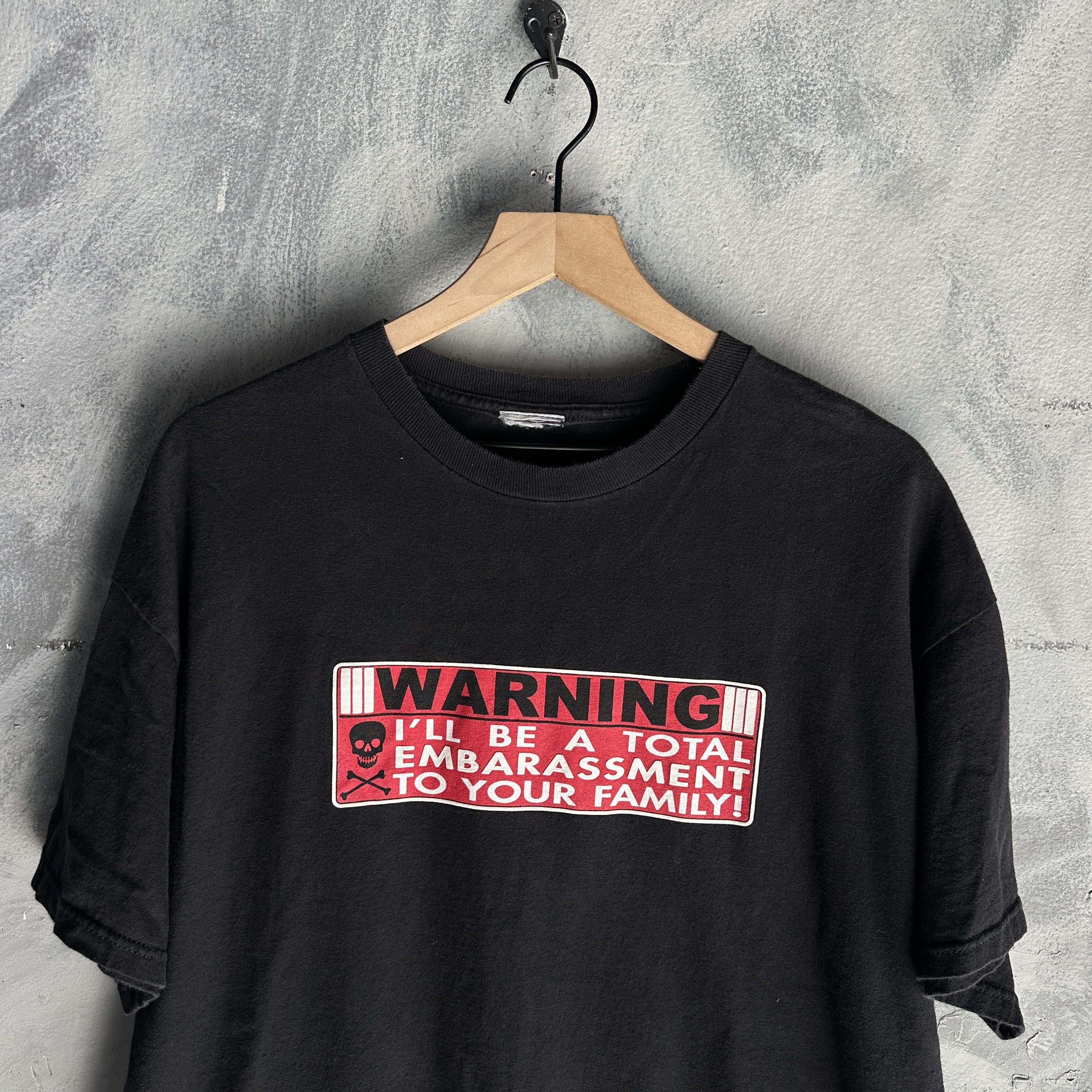 Other Vtg Y2K Quote T Shirt XL Black Embarrassment To Your Family Size US XL / EU 56 / 4 - 1 Thumbnail