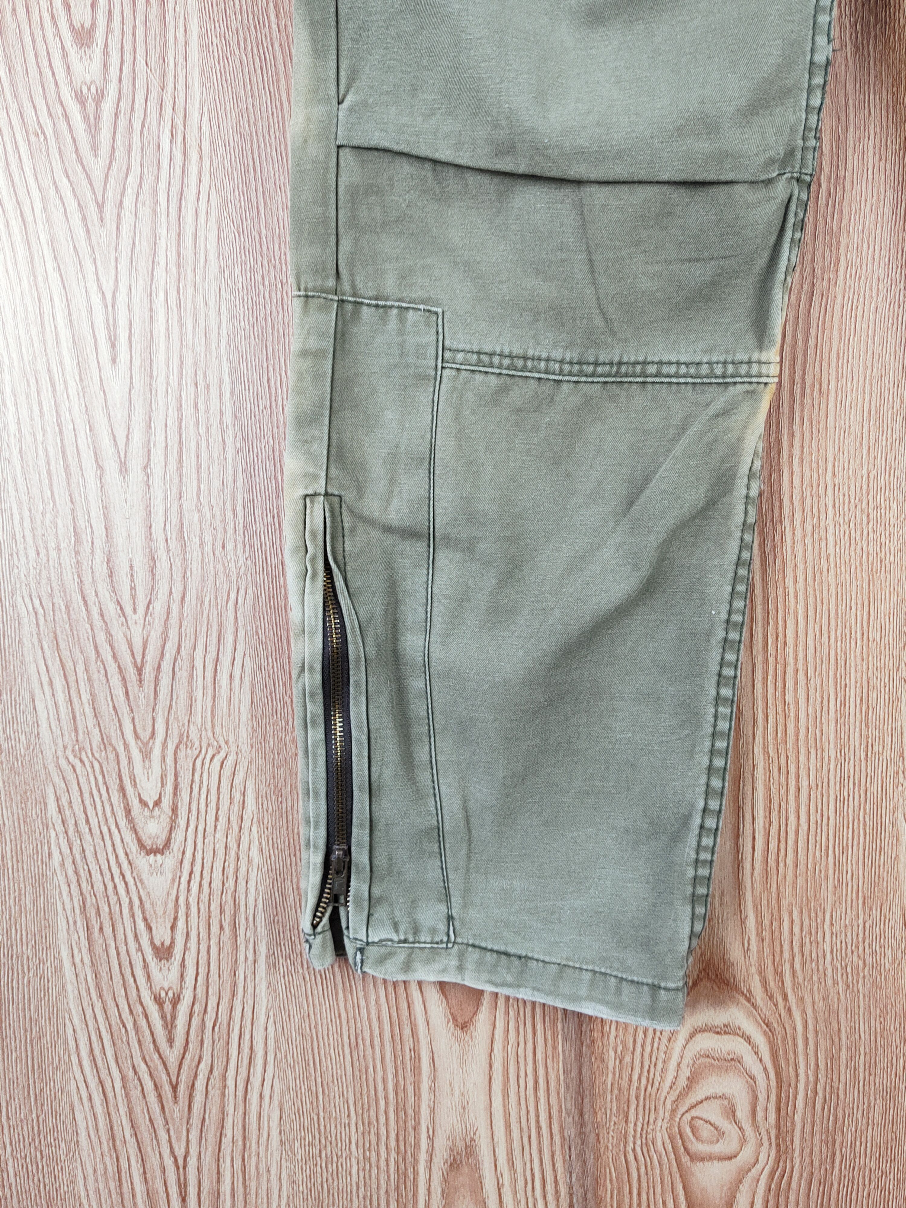 Faded Glory Jungle Storm Green Faded Multipocket Cargo Pants #W013 Size US 30 / EU 46 - 4 Thumbnail